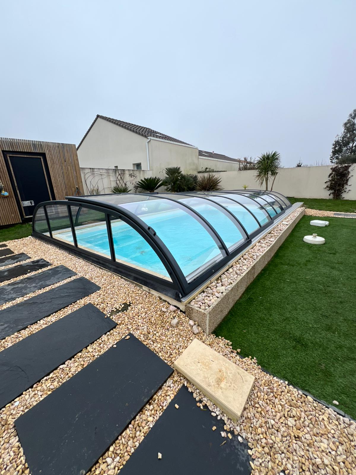 Abri de piscine bas thermo Abri de piscine bas thermo