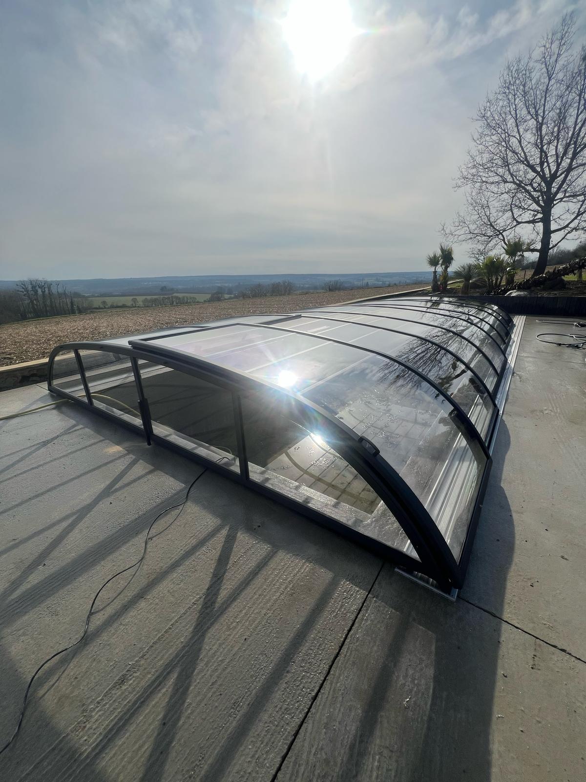 Abri de piscine bas thermo Abri de piscine bas thermo