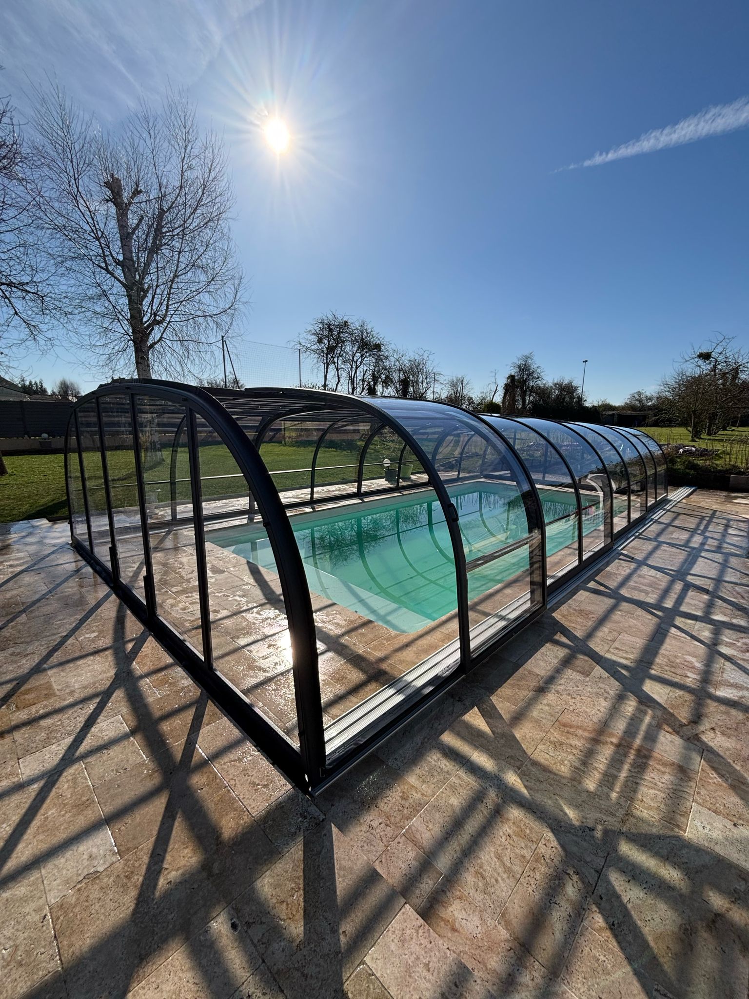 Abri de piscine mi haut mini relax Abri de piscine mi haut mini relax