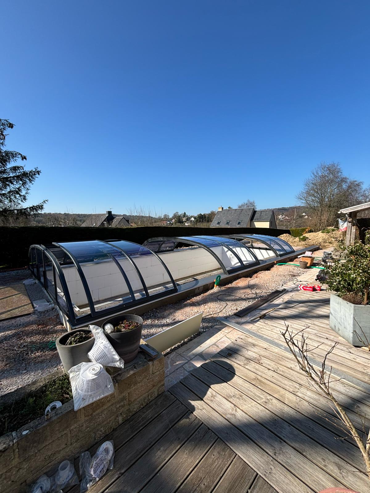 Abri de piscine bas thermo Abri de piscine bas thermo