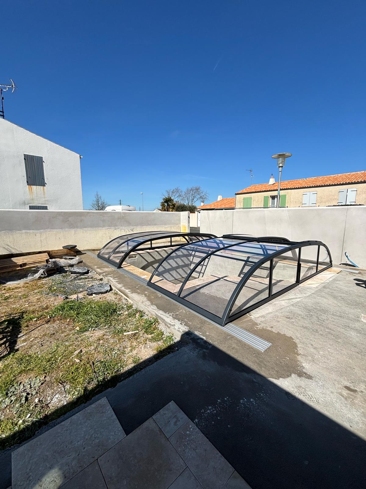 Abri de piscine bas thermo Abri de piscine bas thermo