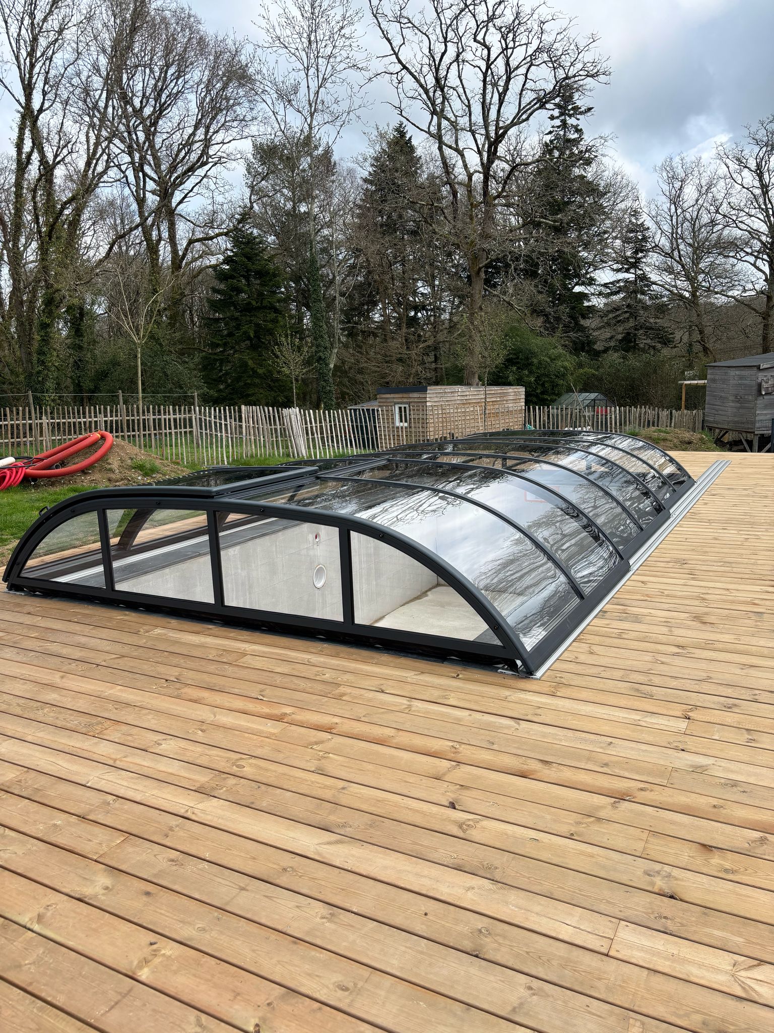 Abri de piscine bas thermo Abri de piscine bas thermo