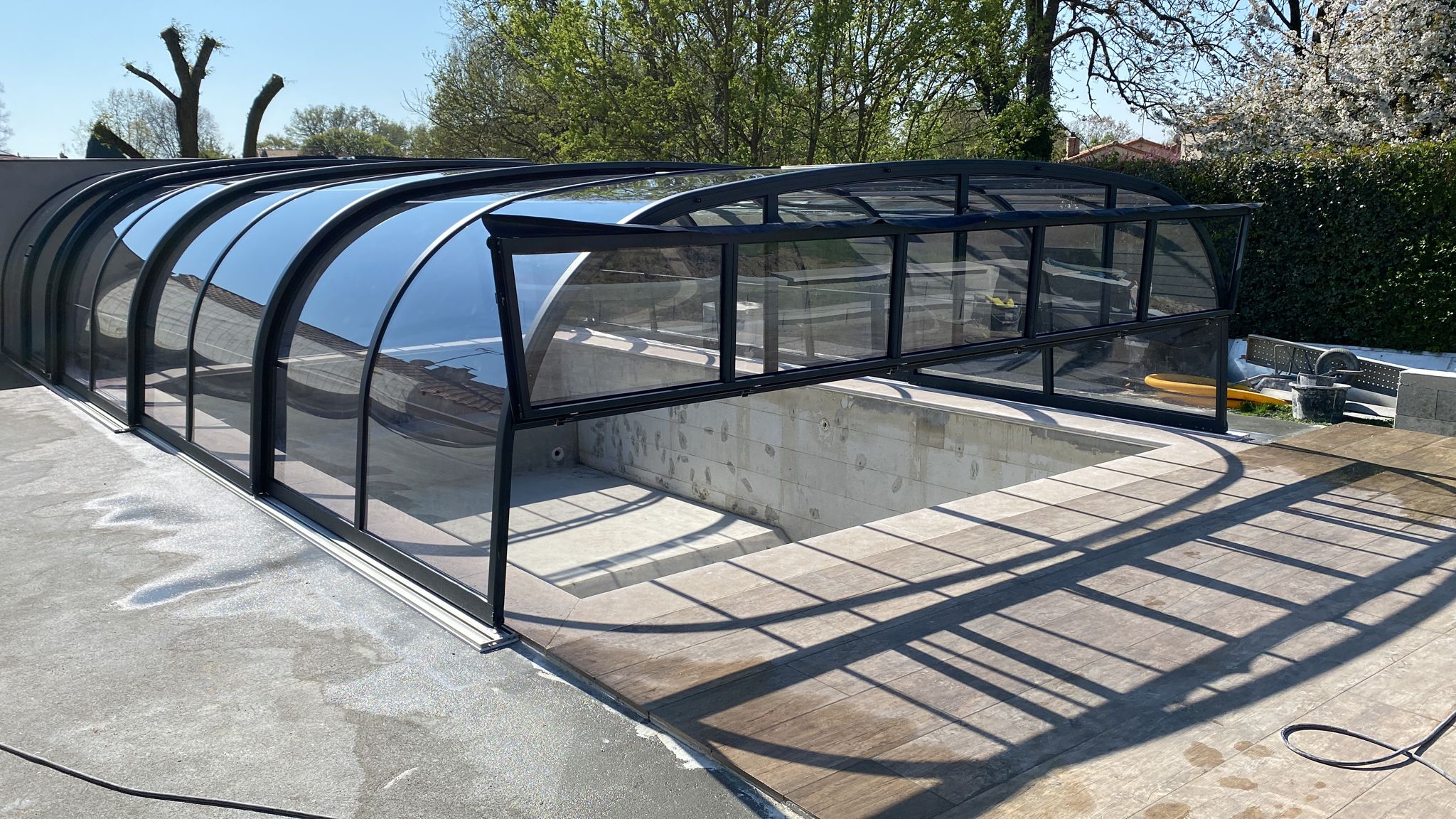 Abri de piscine mi haut mini relax Abri de piscine mi haut mini relax