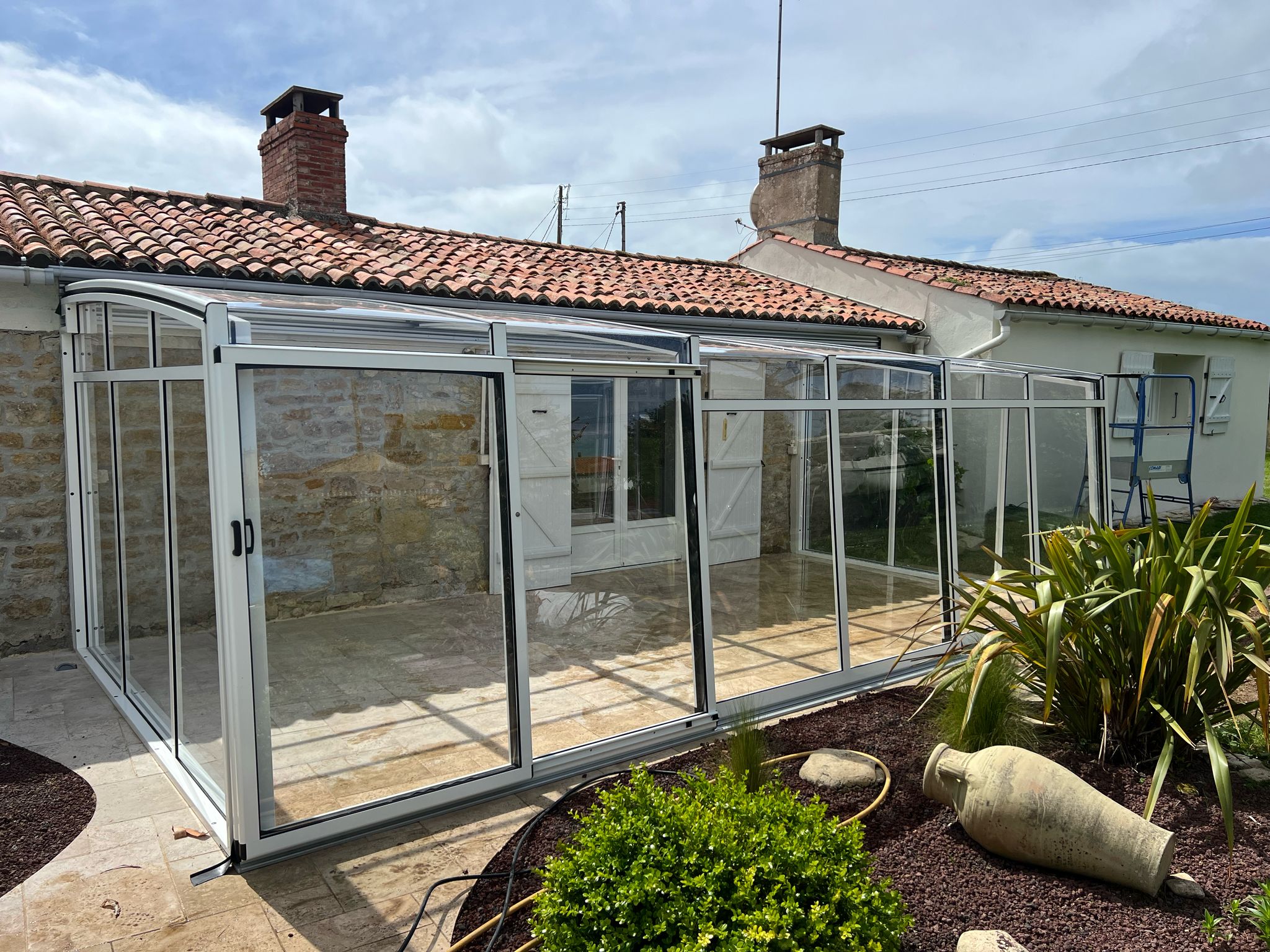 Abri de terrasse pans coupés Abri de terrasse pans coupés