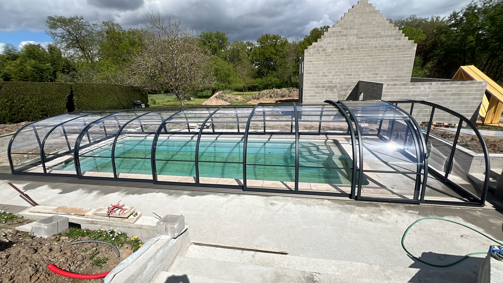 Abri de piscine bas thermo Abri de piscine bas thermo