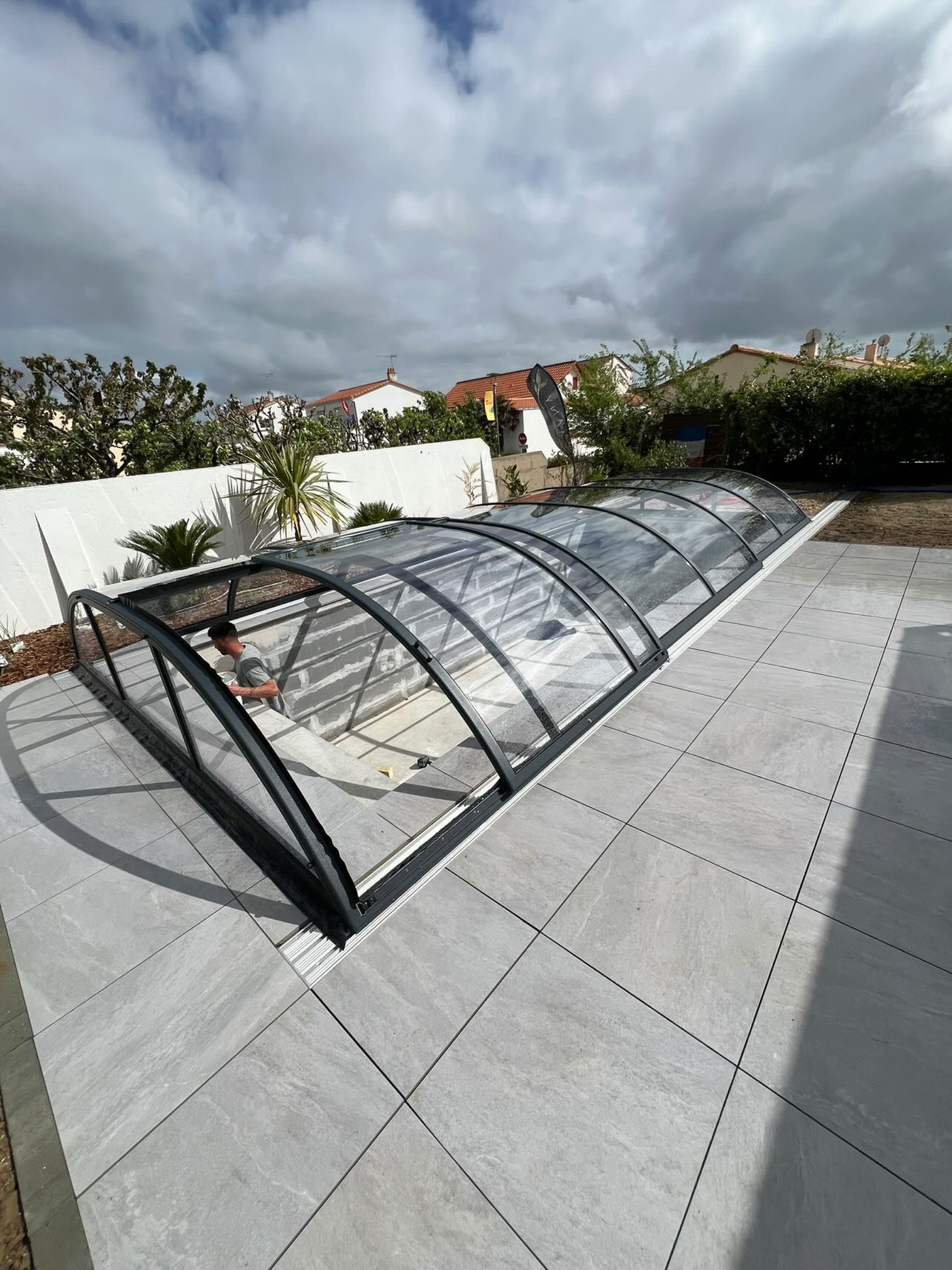 Abri de piscine bas thermo Abri de piscine bas thermo