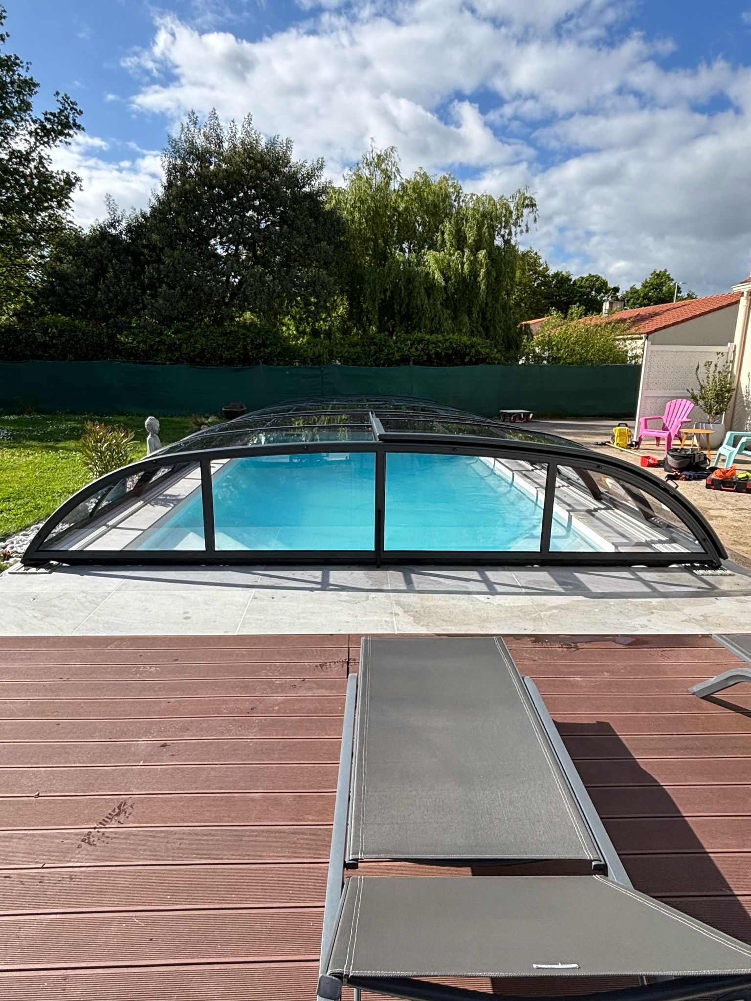 Abri de piscine bas thermo Abri de piscine bas thermo