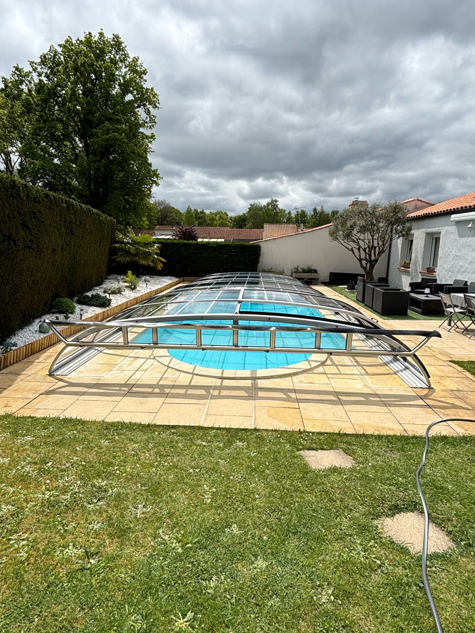 Abri de piscine bas thermo Abri de piscine bas thermo