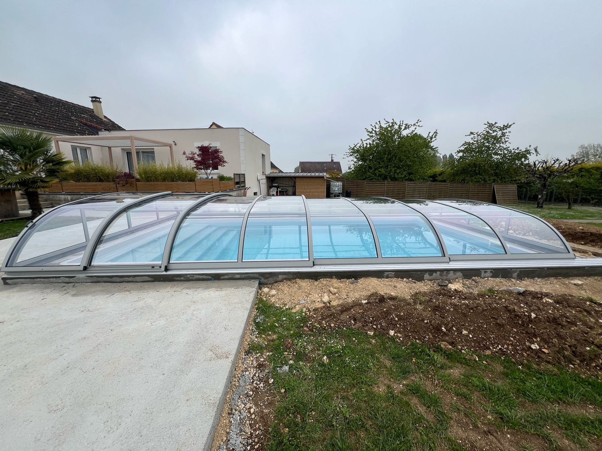 Abri de piscine bas thermo Abri de piscine bas thermo