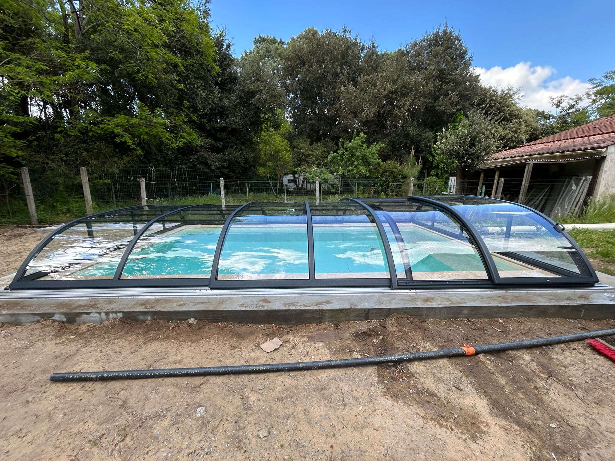 Abri de piscine bas thermo Abri de piscine bas thermo