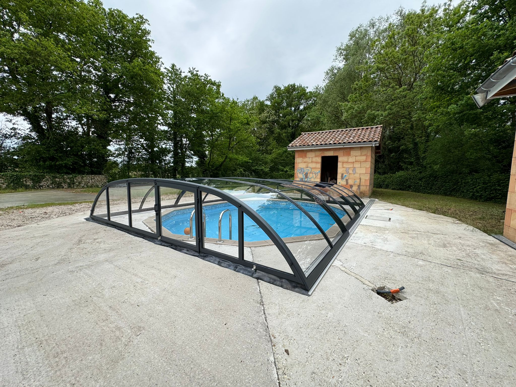 Abri de piscine bas thermo Abri de piscine bas thermo