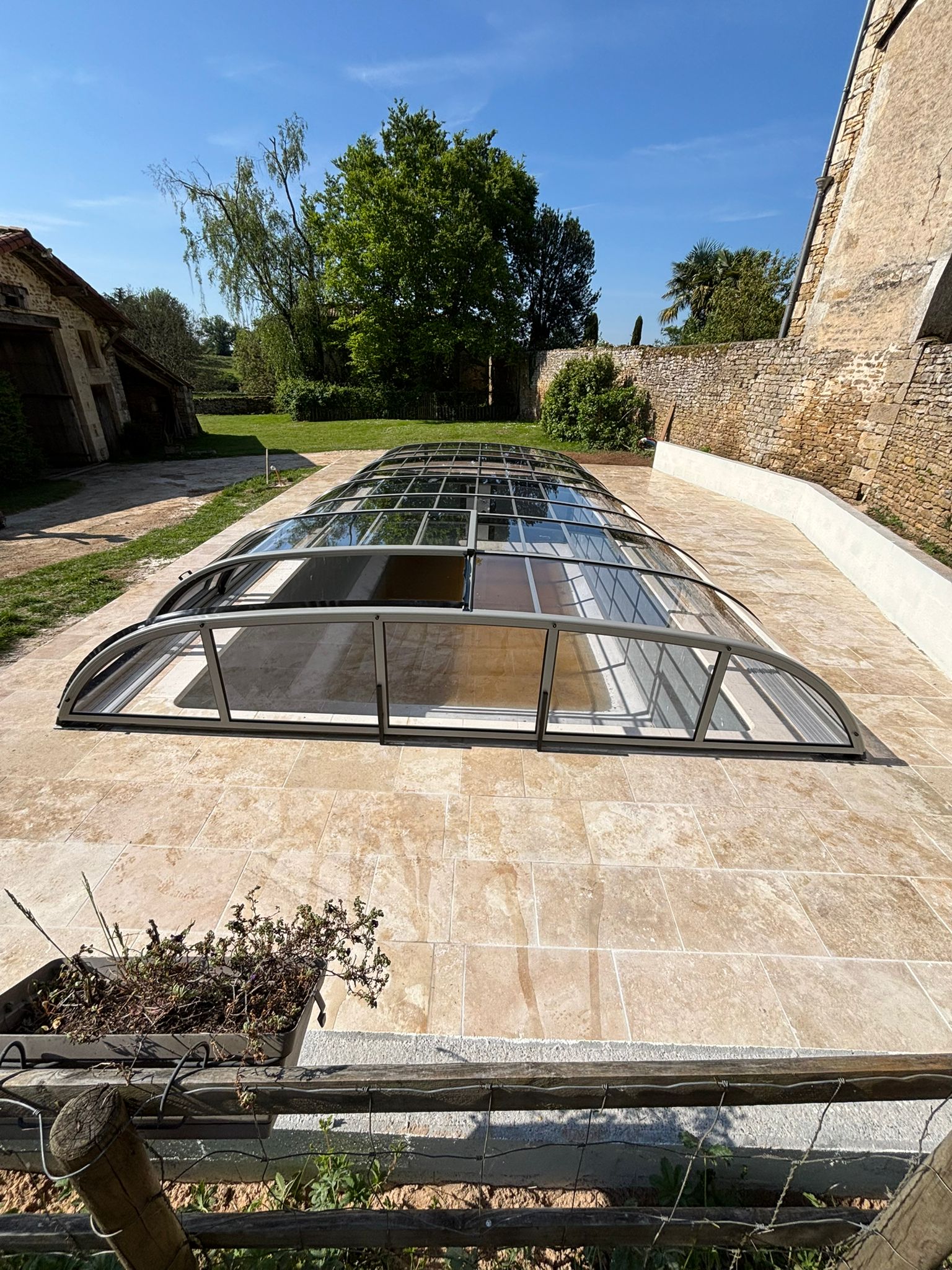 Abri de piscine bas thermo Abri de piscine bas thermo