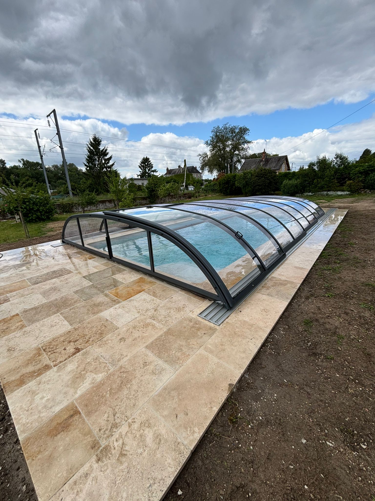 Abri de piscine bas thermo Abri de piscine bas thermo