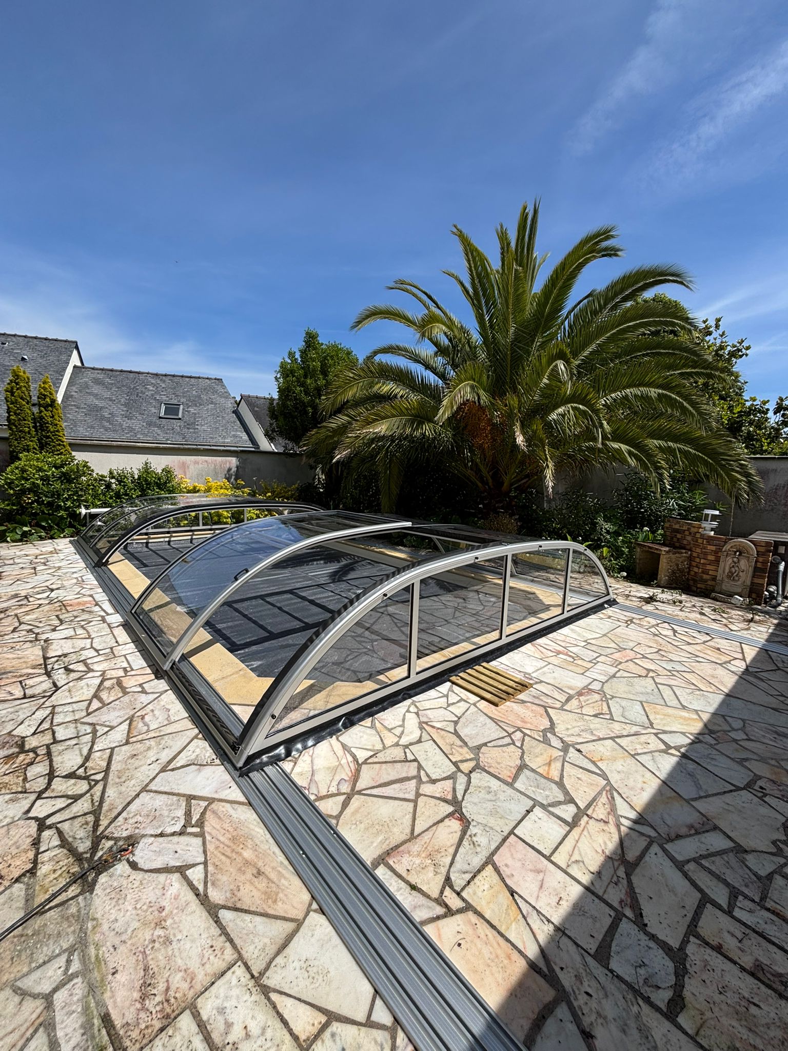 Abri de piscine bas thermo Abri de piscine bas thermo