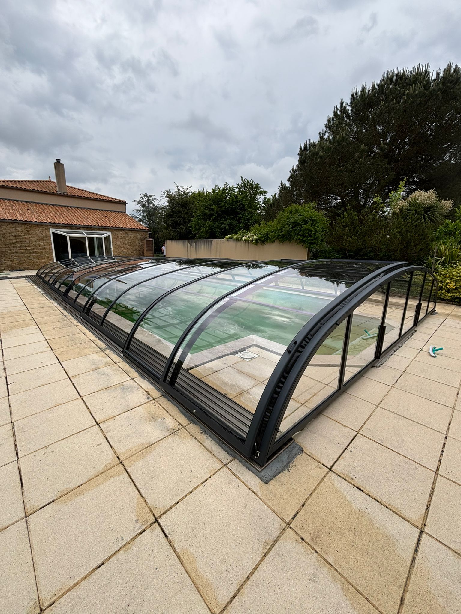 Abri de piscine bas thermo Abri de piscine bas thermo