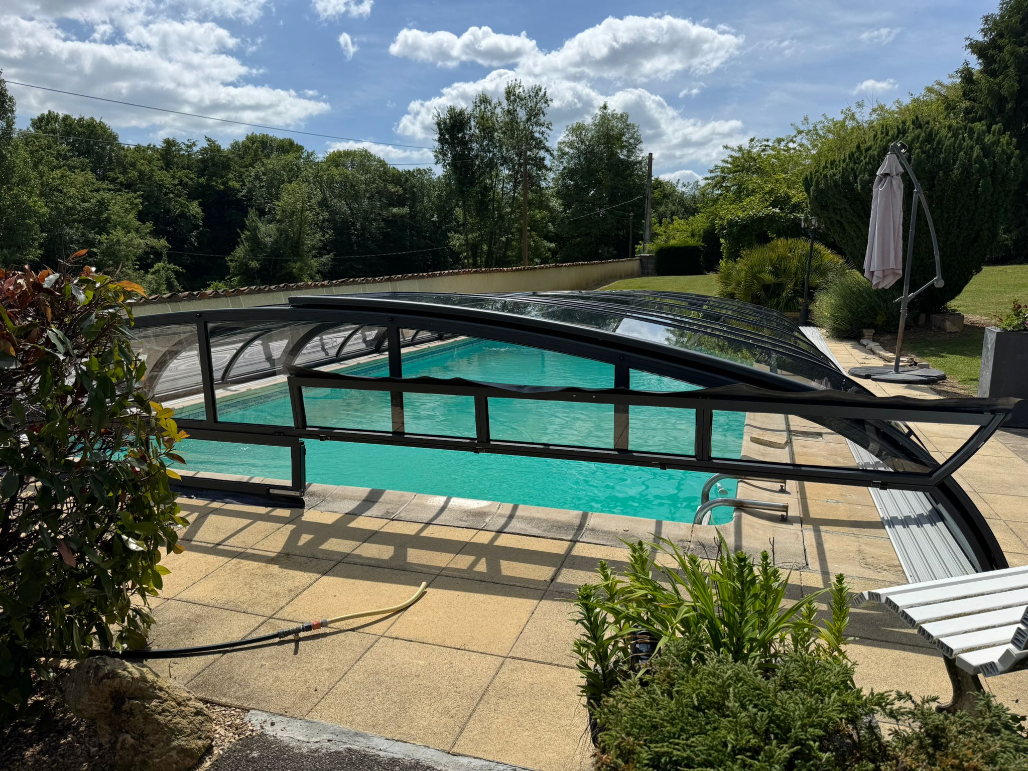 Abri de piscine bas thermo Abri de piscine bas thermo