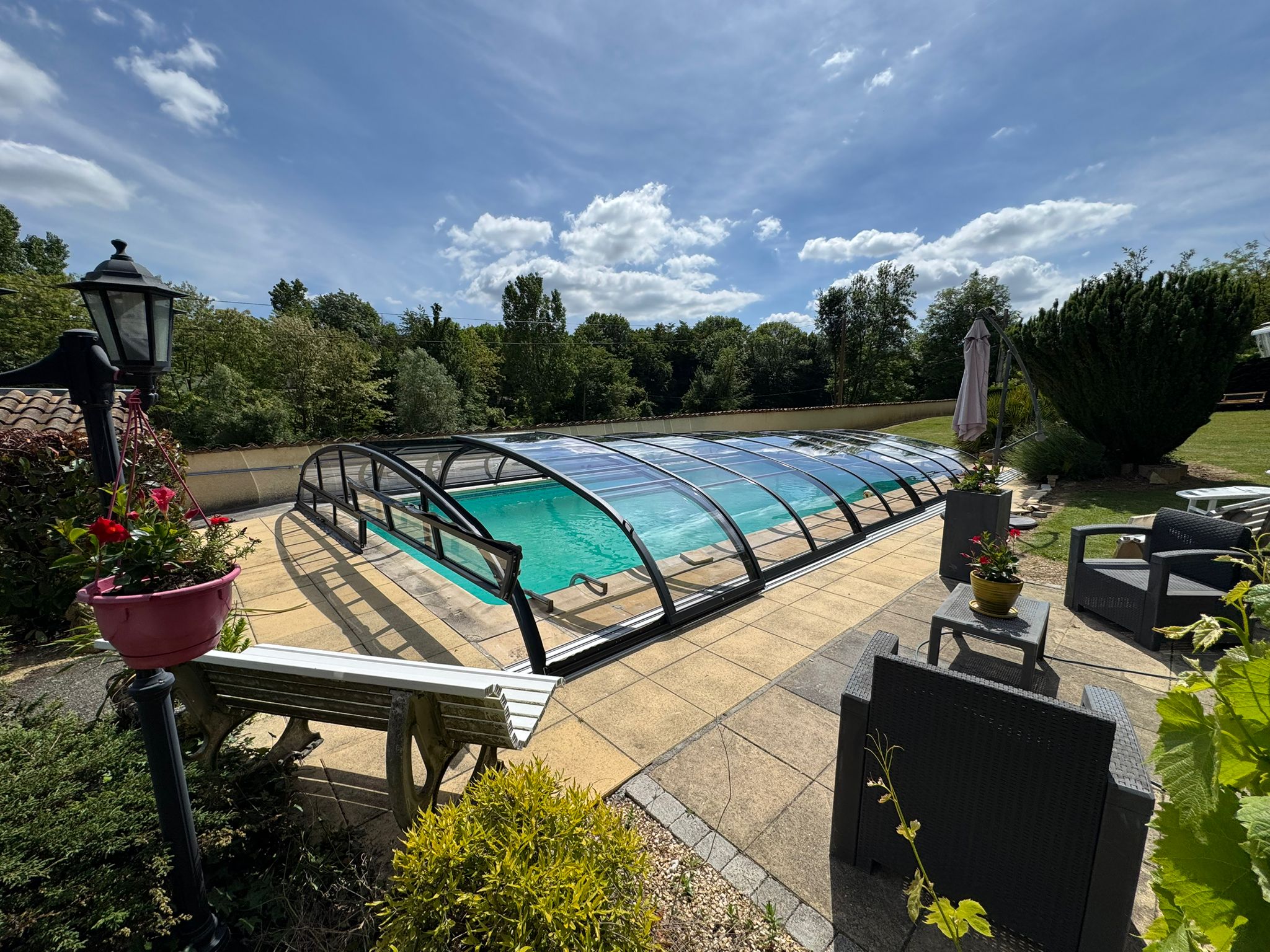 Abri de piscine bas thermo Abri de piscine bas thermo