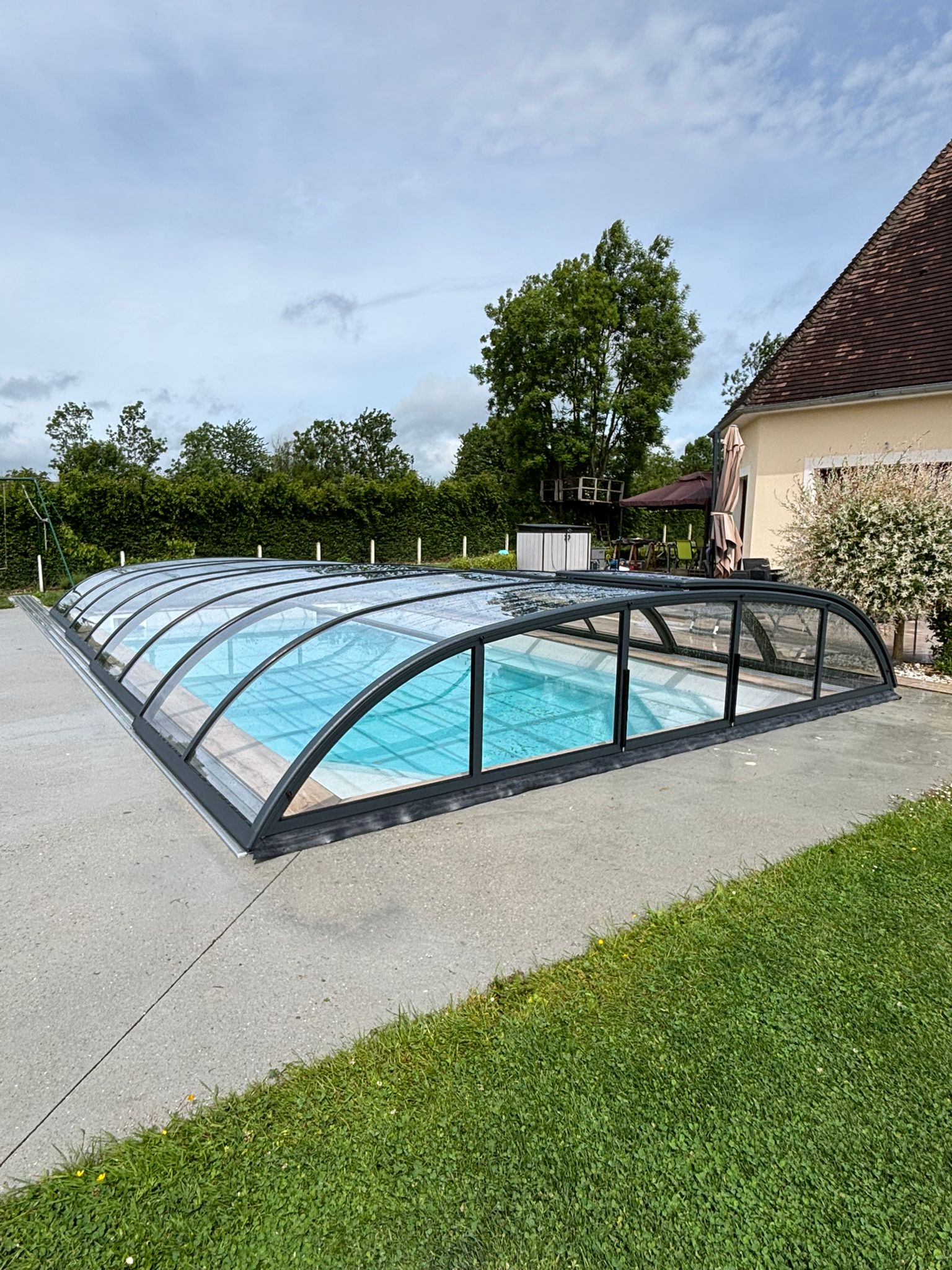 Abri de piscine bas thermo Abri de piscine bas thermo