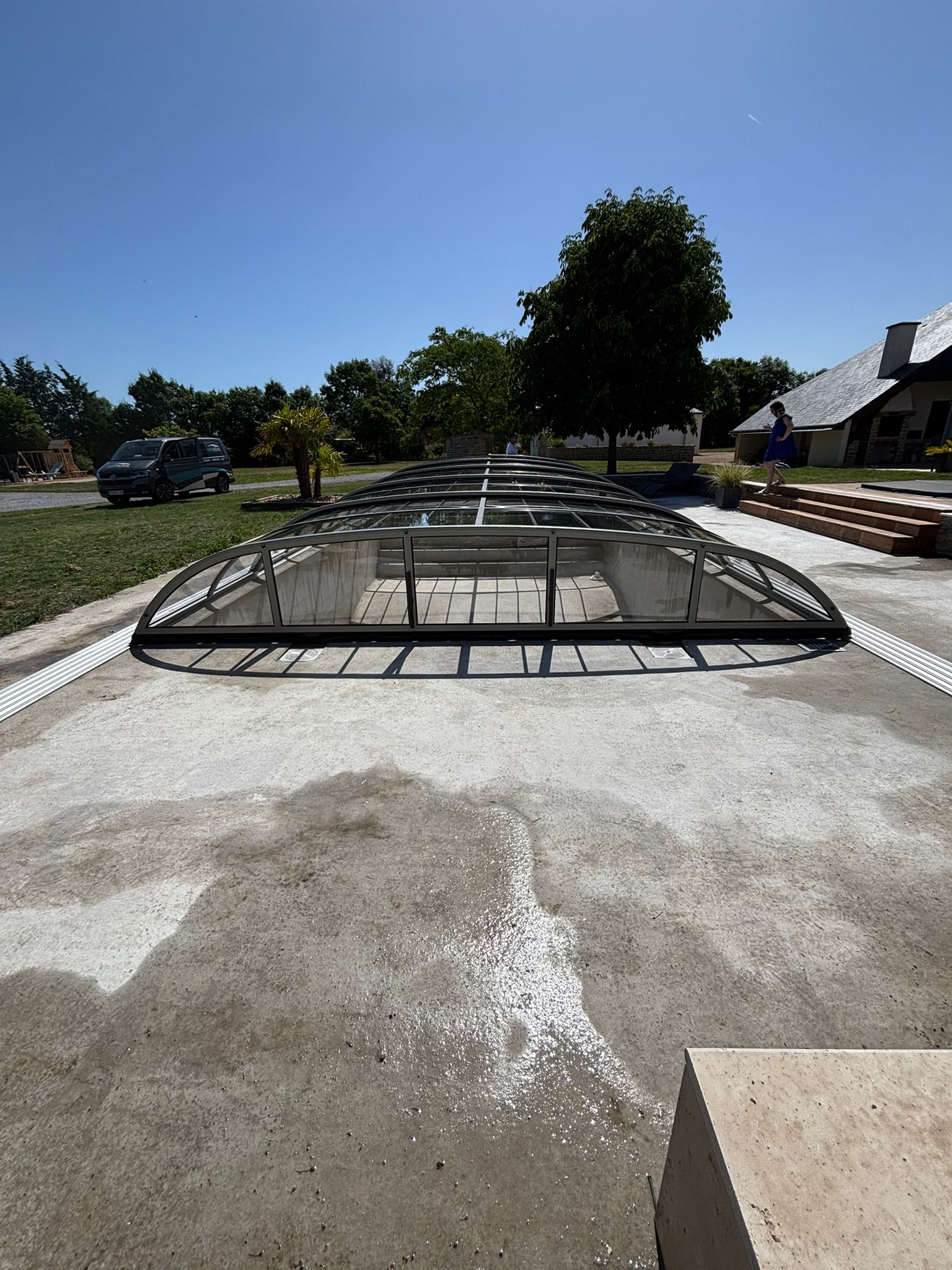 Abri de piscine bas thermo Abri de piscine bas thermo