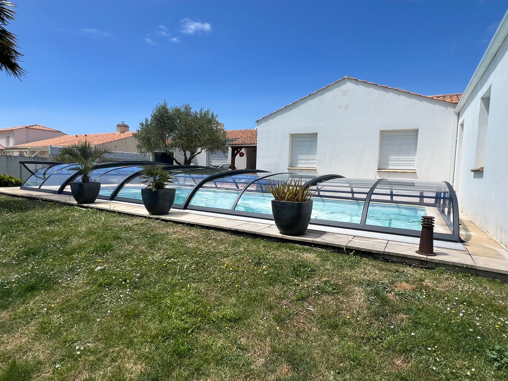 Abri de piscine bas thermo Abri de piscine bas thermo