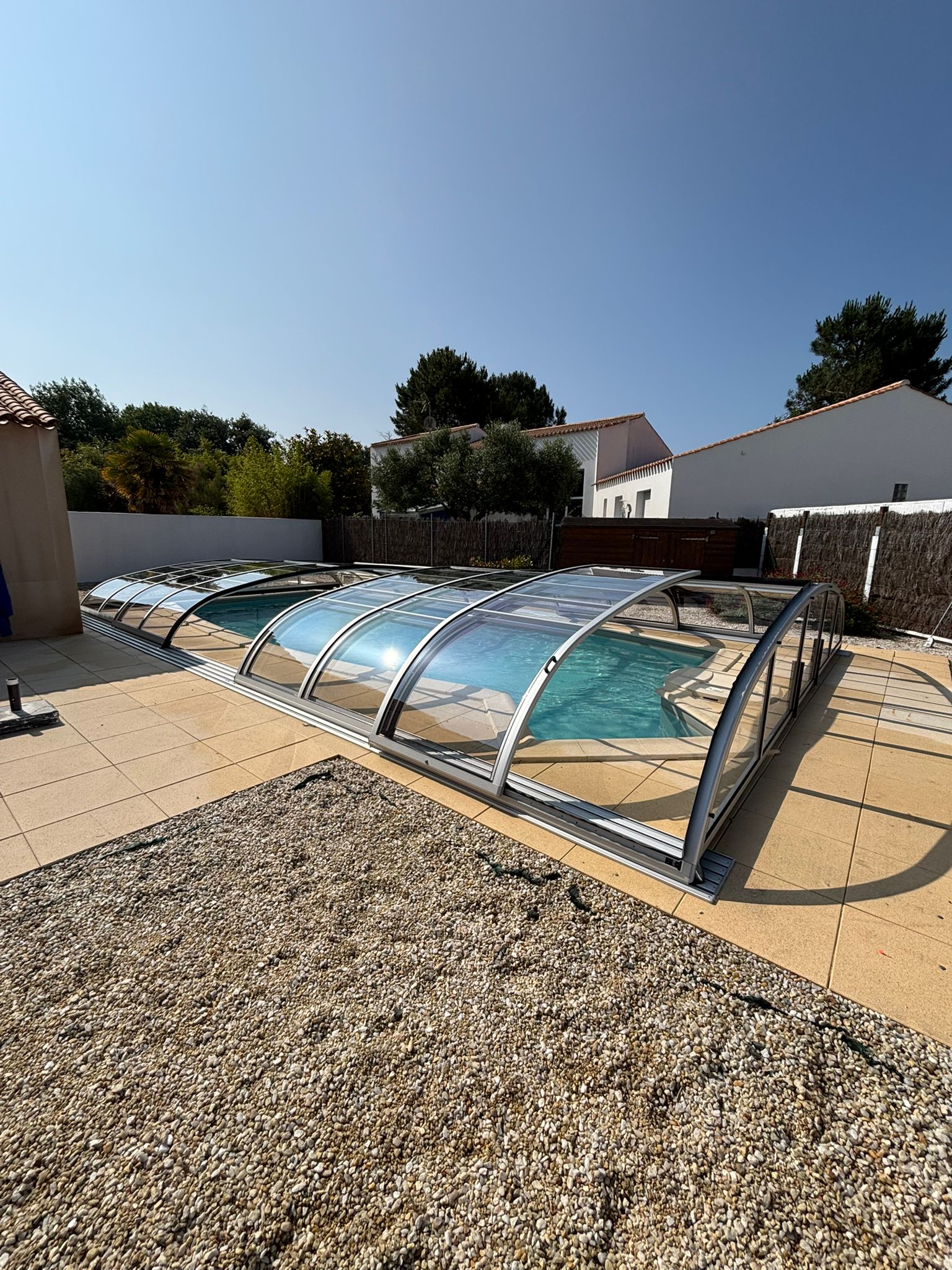 Abri de piscine bas thermo Abri de piscine bas thermo