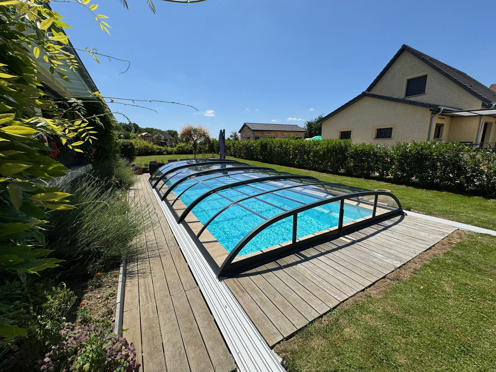 Abri de piscine bas thermo Abri de piscine bas thermo