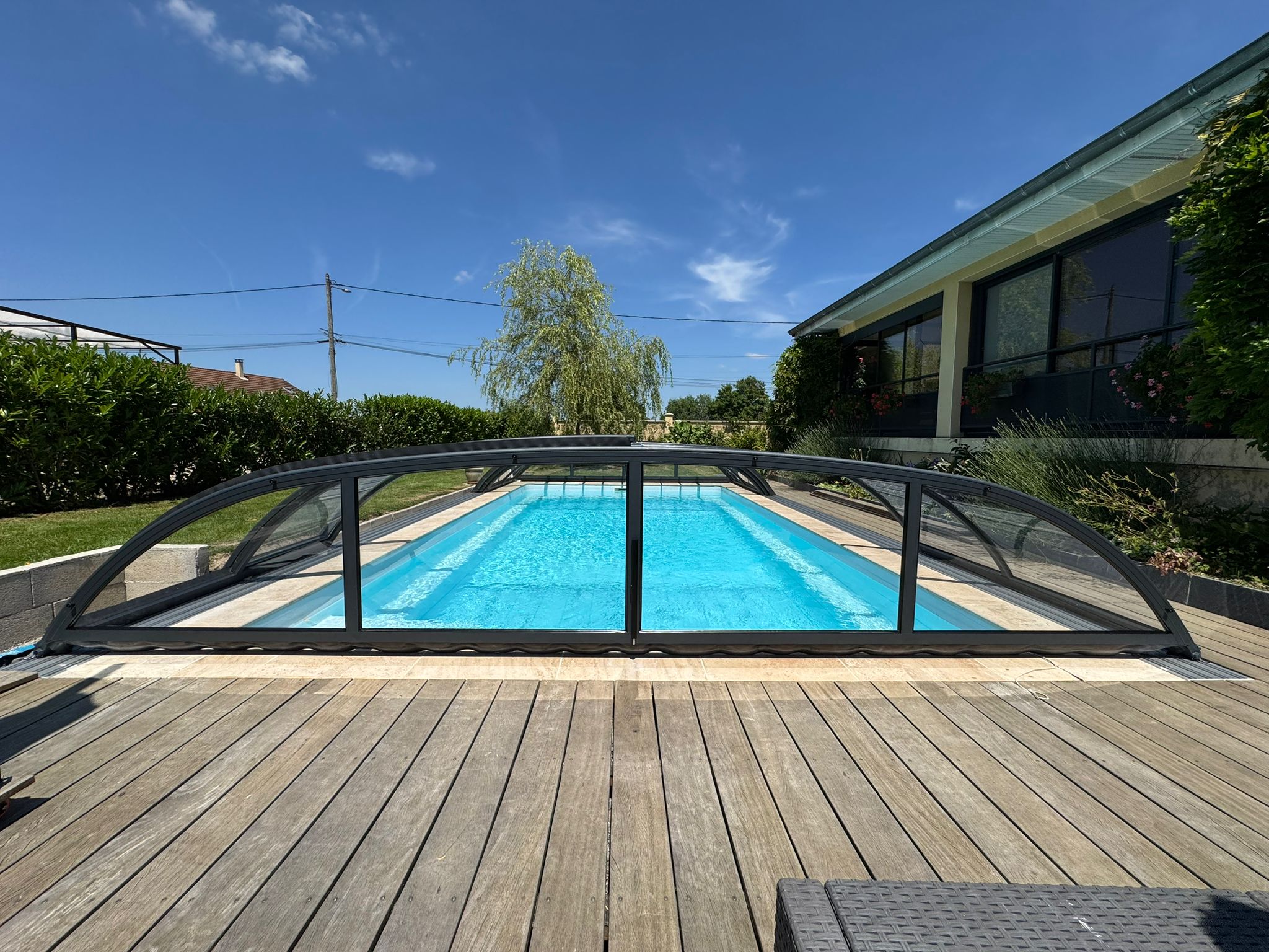 Abri de piscine bas thermo Abri de piscine bas thermo