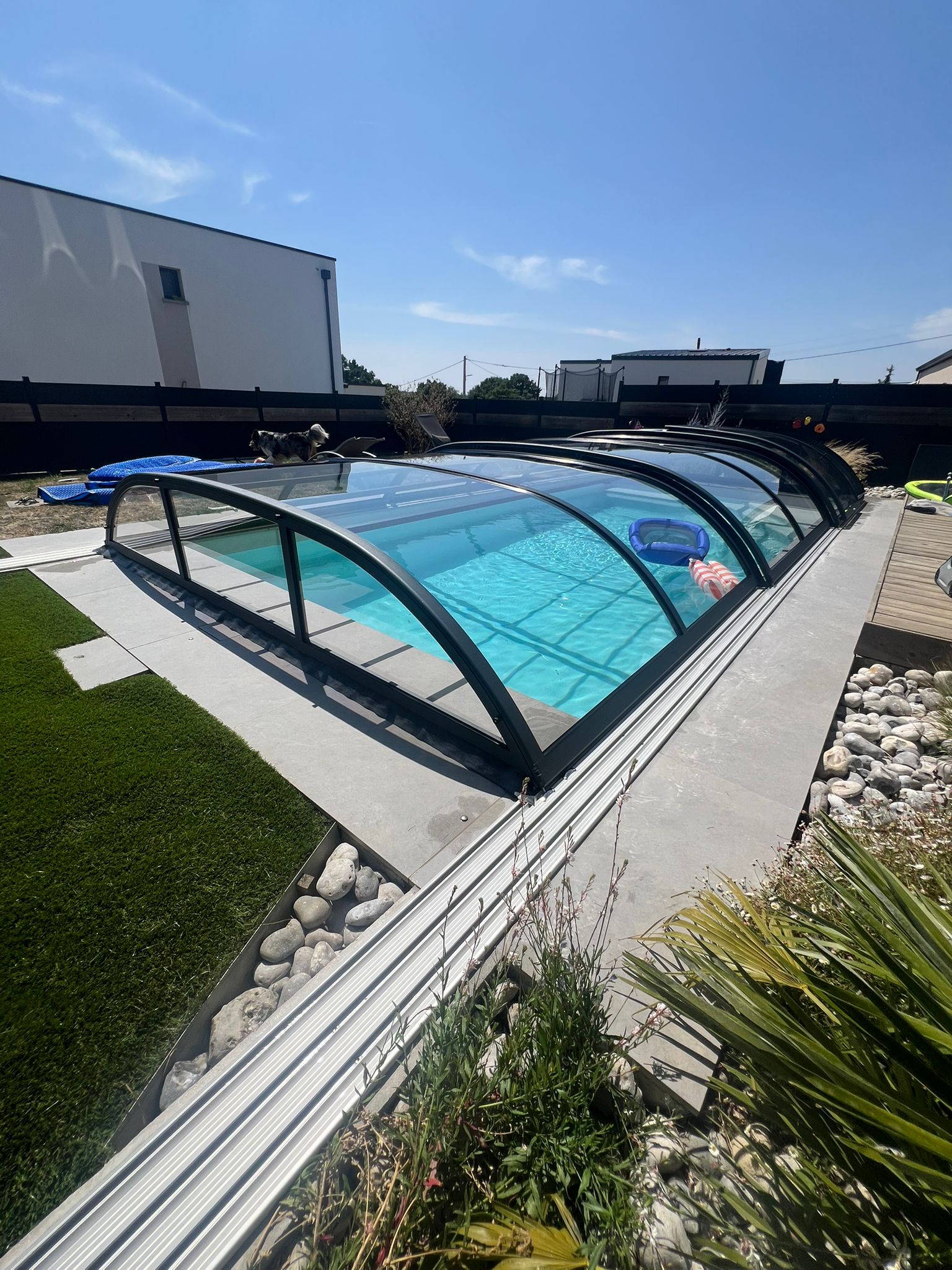 Abri de piscine bas thermo Abri de piscine bas thermo