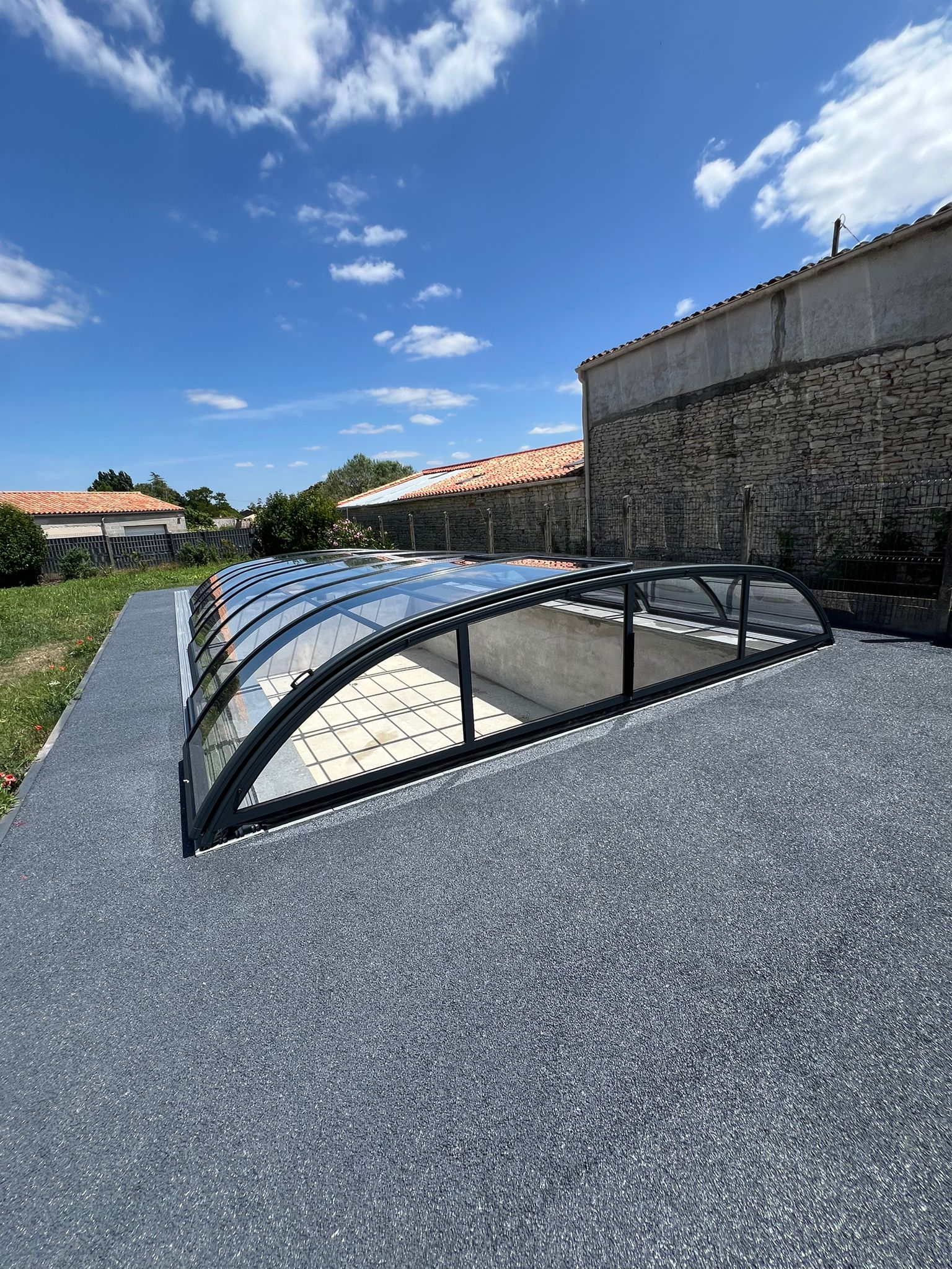 Abri de piscine bas thermo Abri de piscine bas thermo