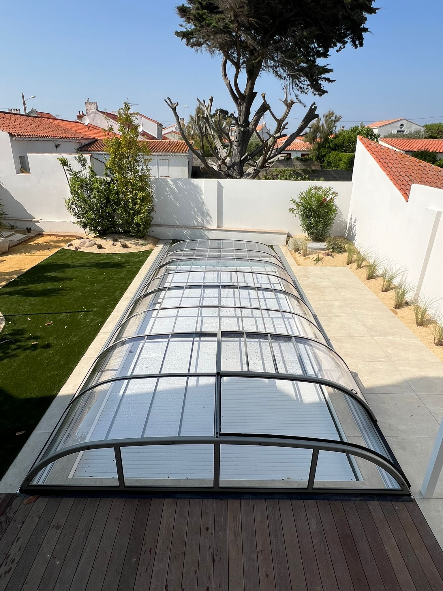 Abri de piscine bas thermo Abri de piscine bas thermo