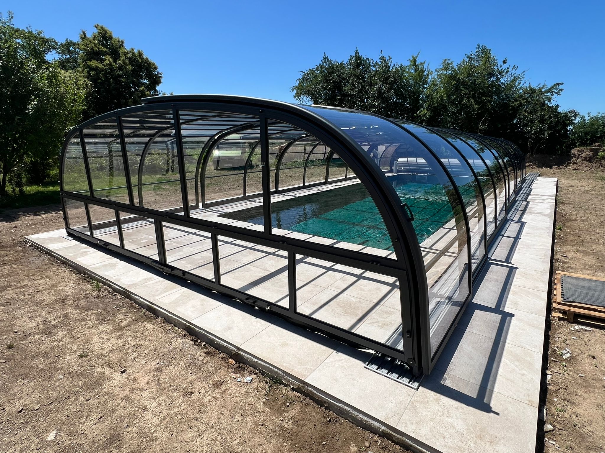 Abri de piscine mi haut mini relax Abri de piscine mi haut mini relax