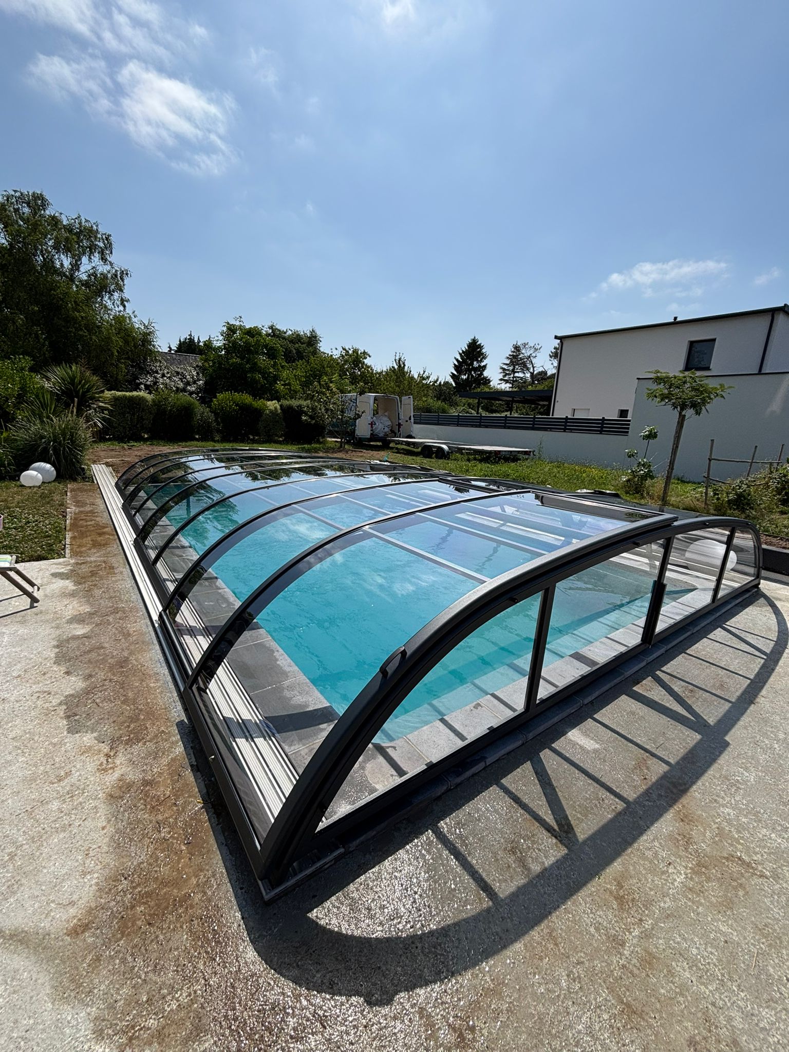 Abri de piscine bas thermo Abri de piscine bas thermo