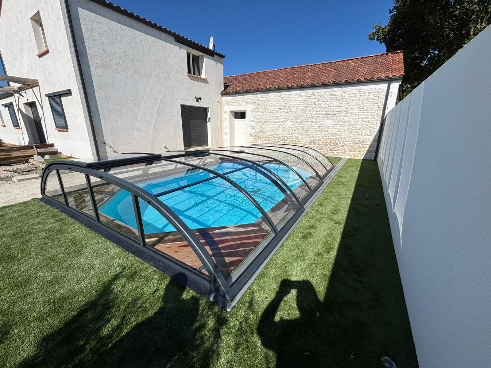Abri de piscine bas thermo Abri de piscine bas thermo