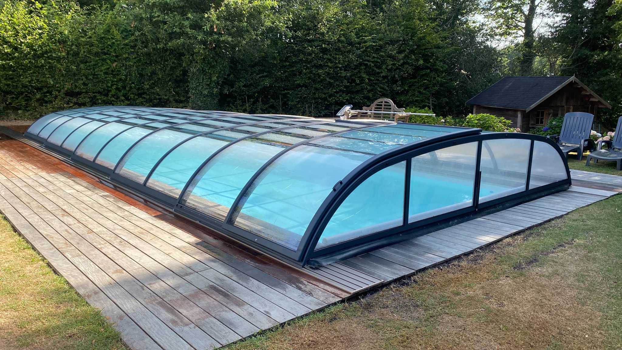 Abri de piscine bas thermo Abri de piscine bas thermo