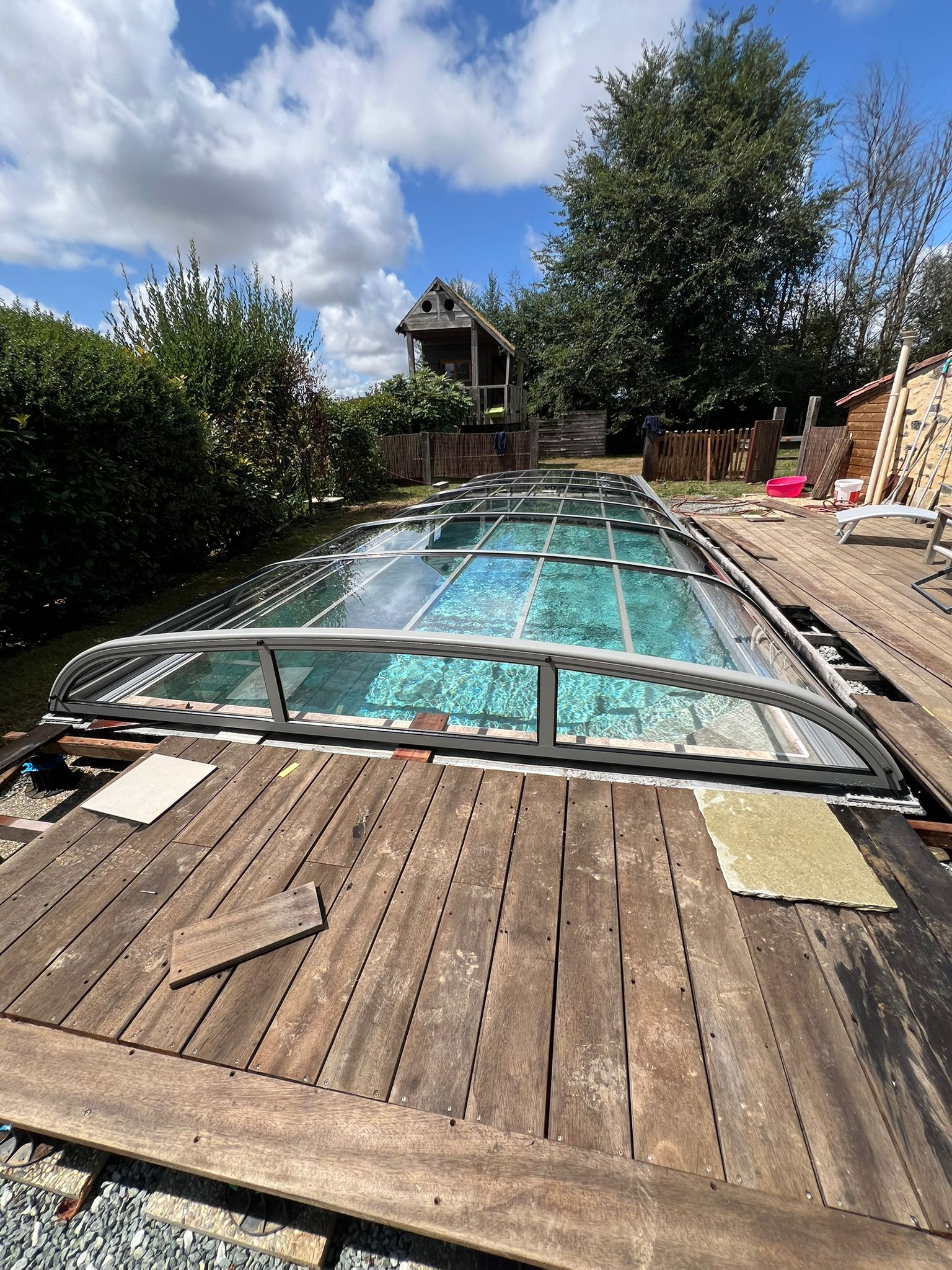 Abri de piscine bas thermo Abri de piscine bas thermo