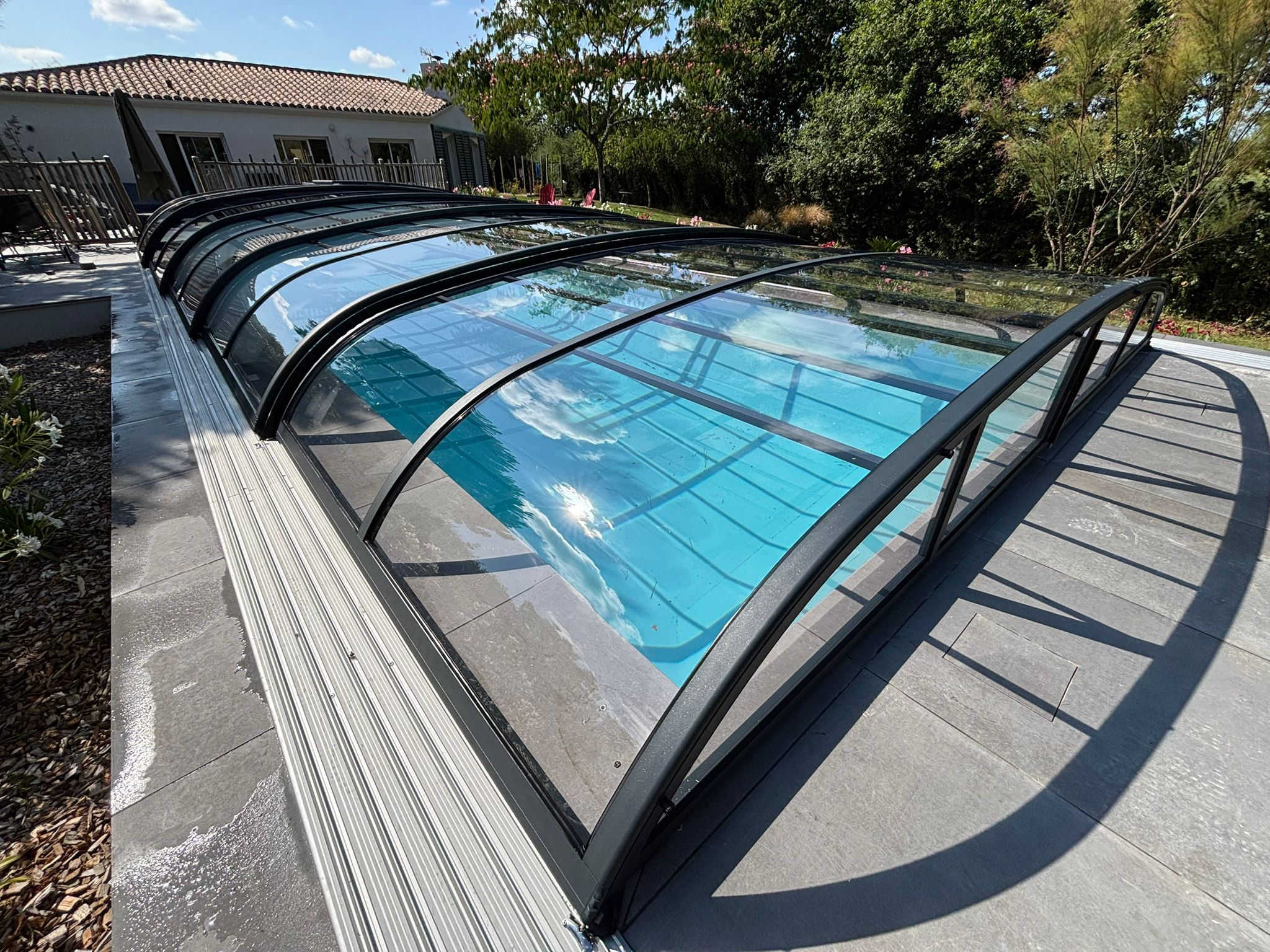 Abri de piscine bas thermo Abri de piscine bas thermo