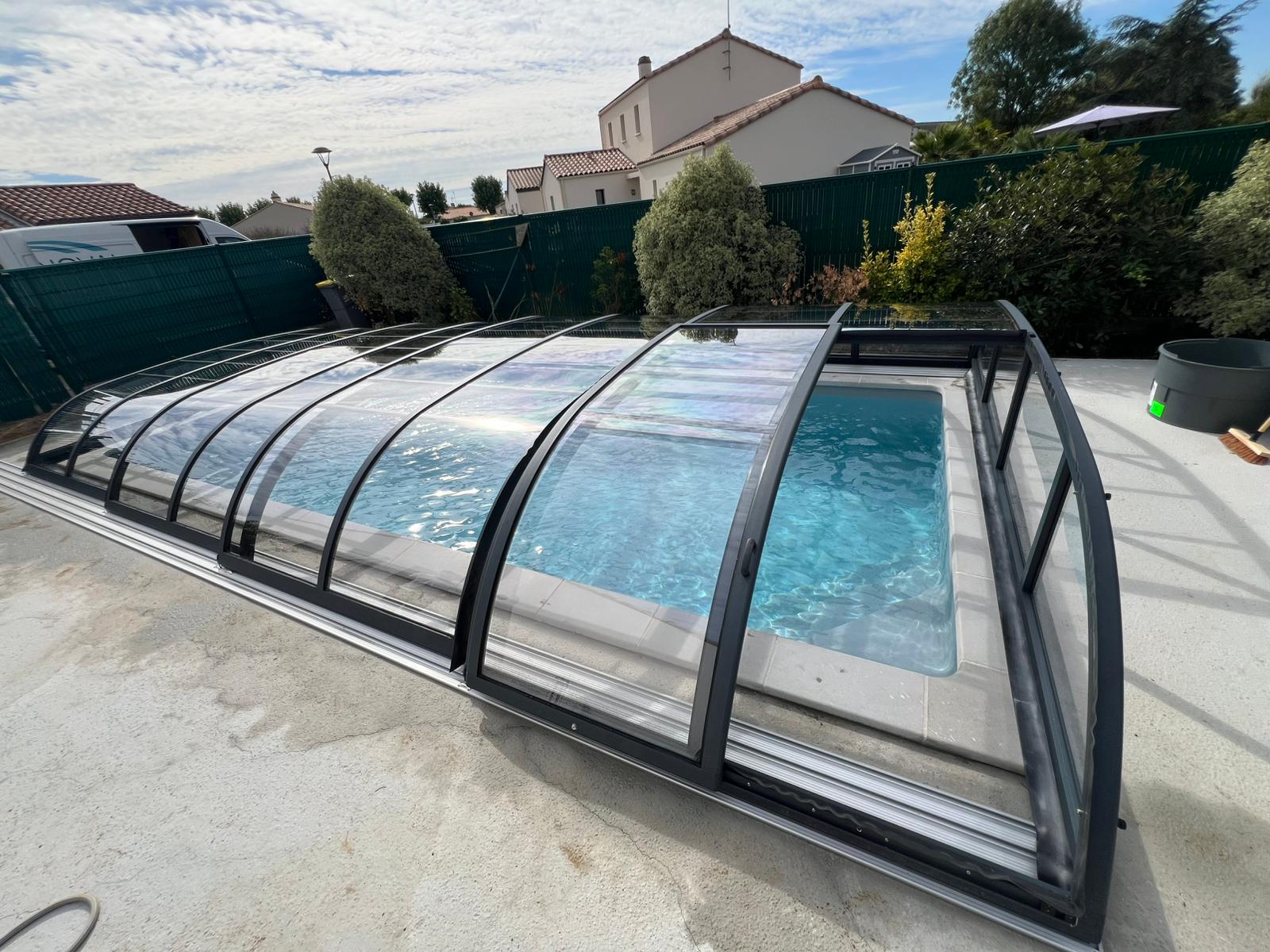 Abri de piscine bas thermo Abri de piscine bas thermo