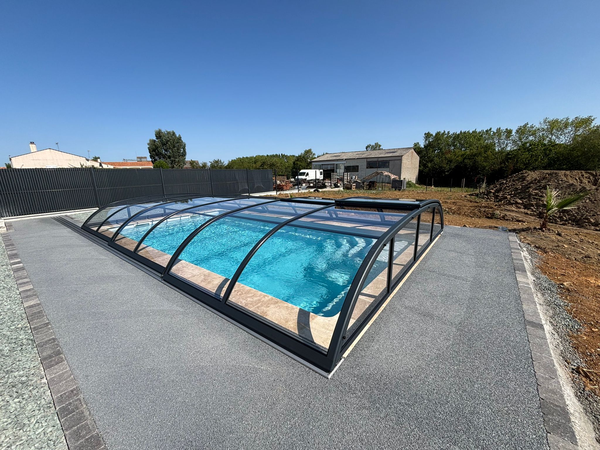 Abri de piscine bas thermo Abri de piscine bas thermo