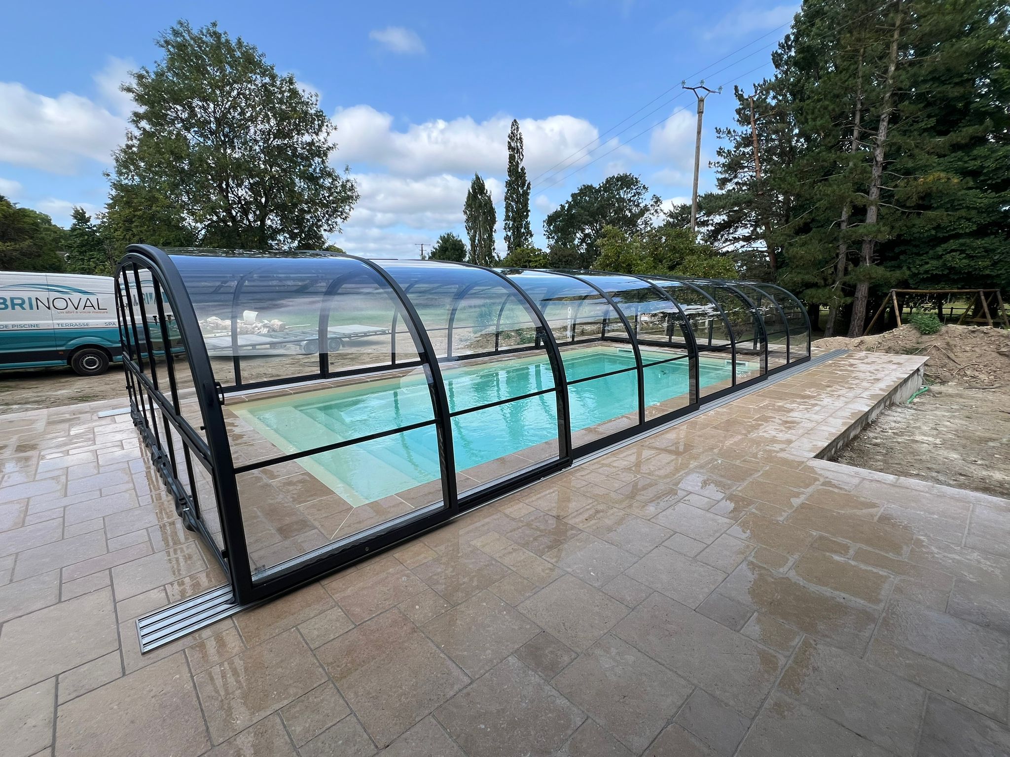 Abri de piscine mi haut mini relax Abri de piscine mi haut mini relax