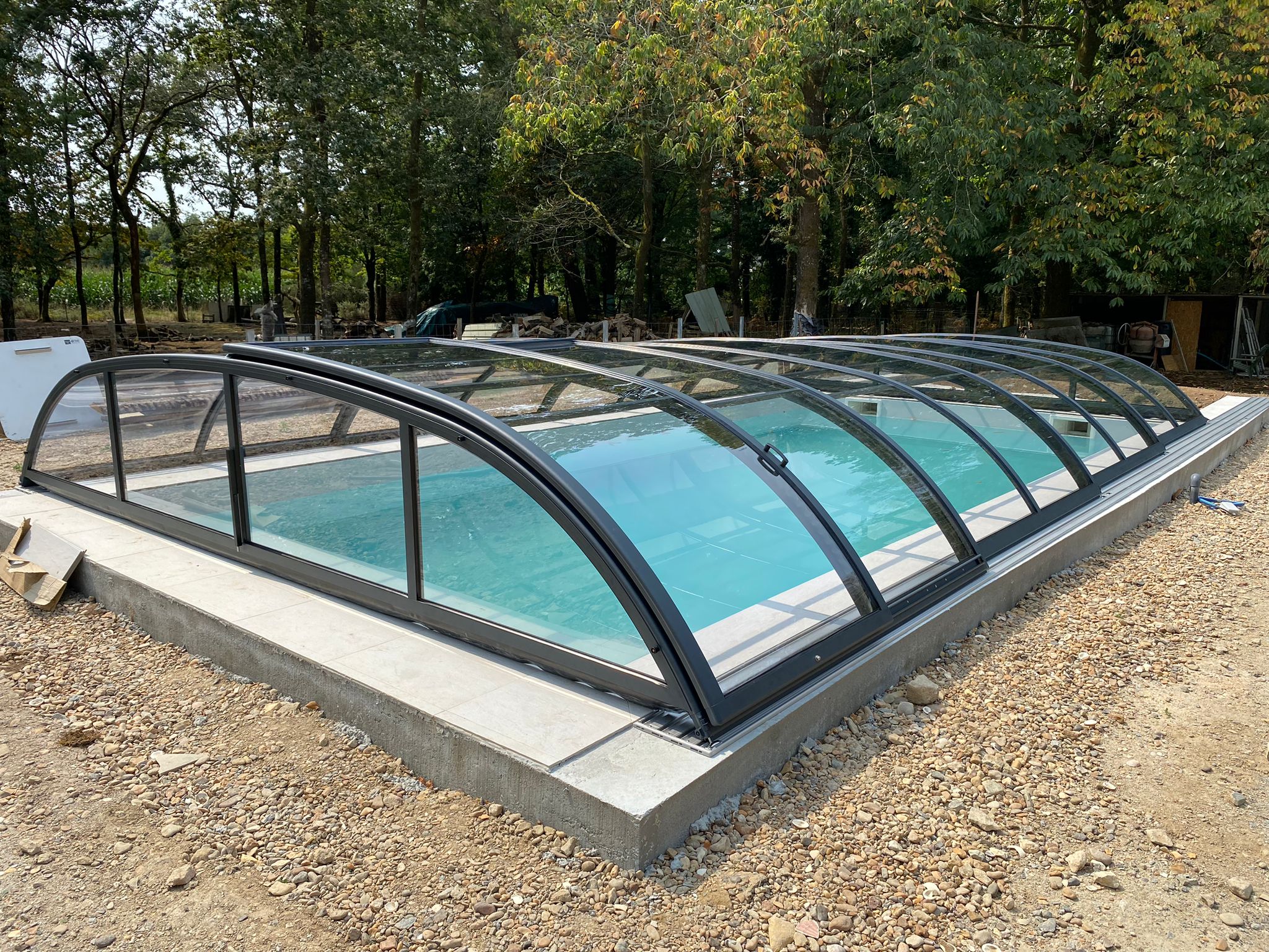Abri de piscine bas thermo Abri de piscine bas thermo