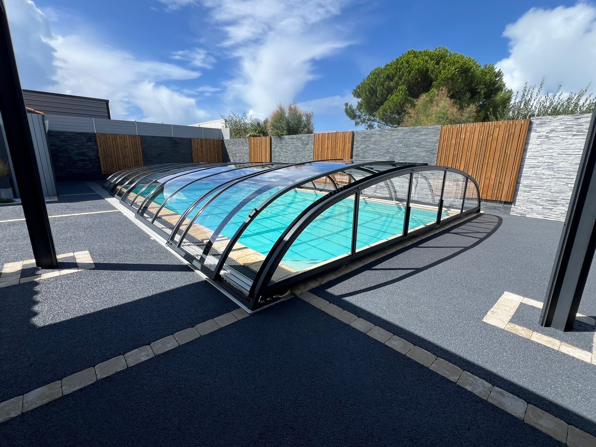 Abri de piscine bas thermo Abri de piscine bas thermo