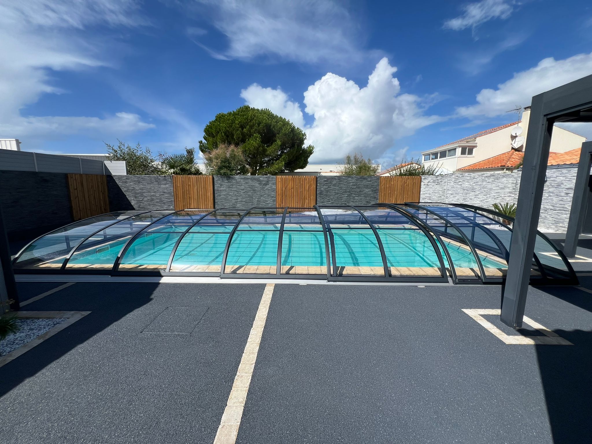 Abri de piscine bas thermo Abri de piscine bas thermo