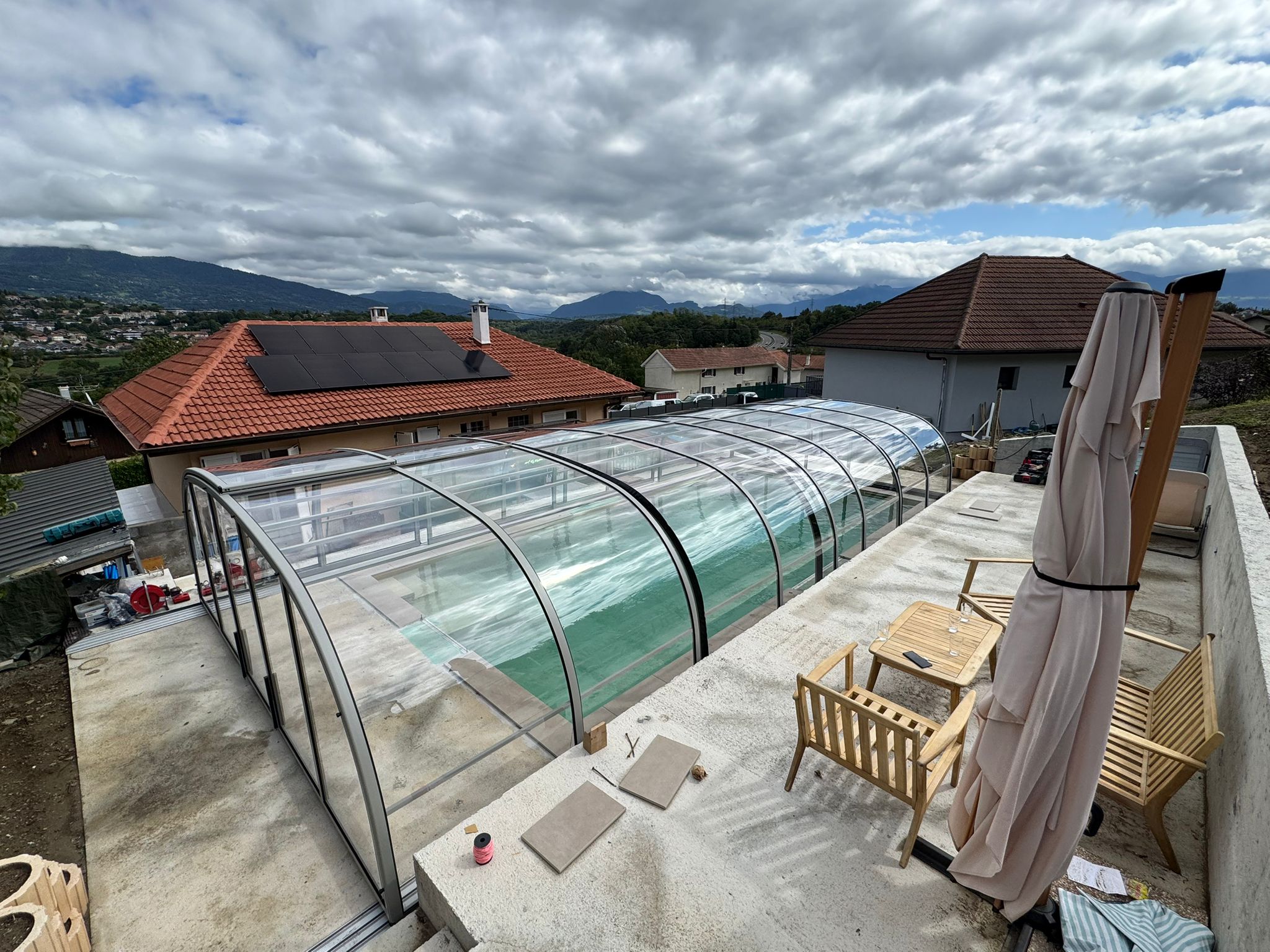 Abri de piscine mi haut mini relax Abri de piscine mi haut mini relax