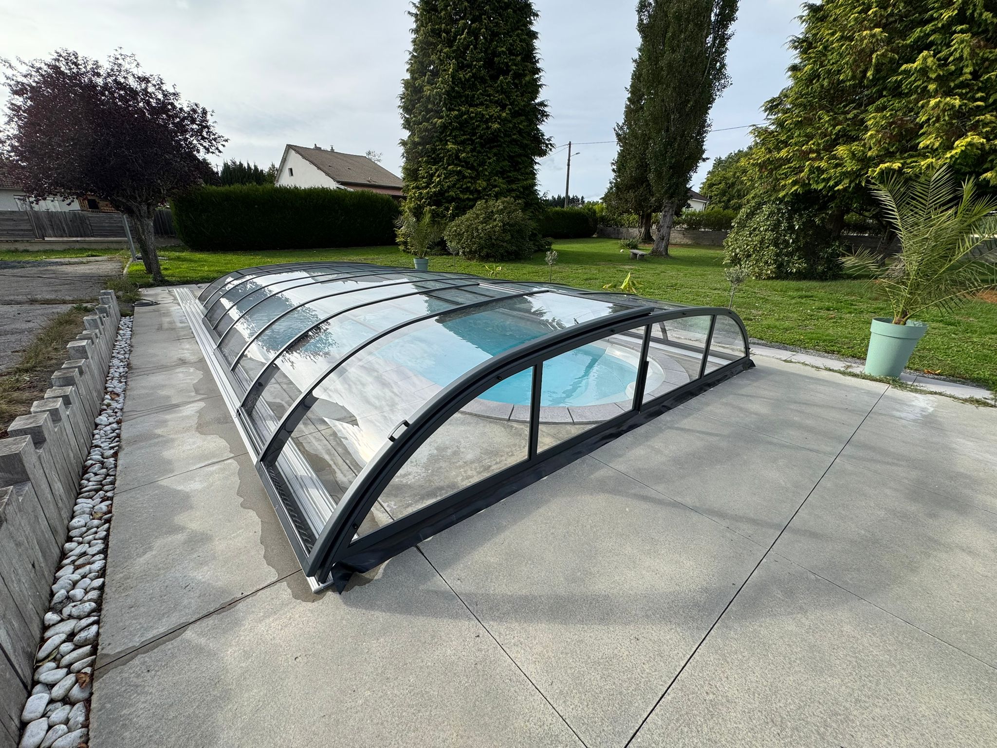 Abri de piscine bas thermo Abri de piscine bas thermo