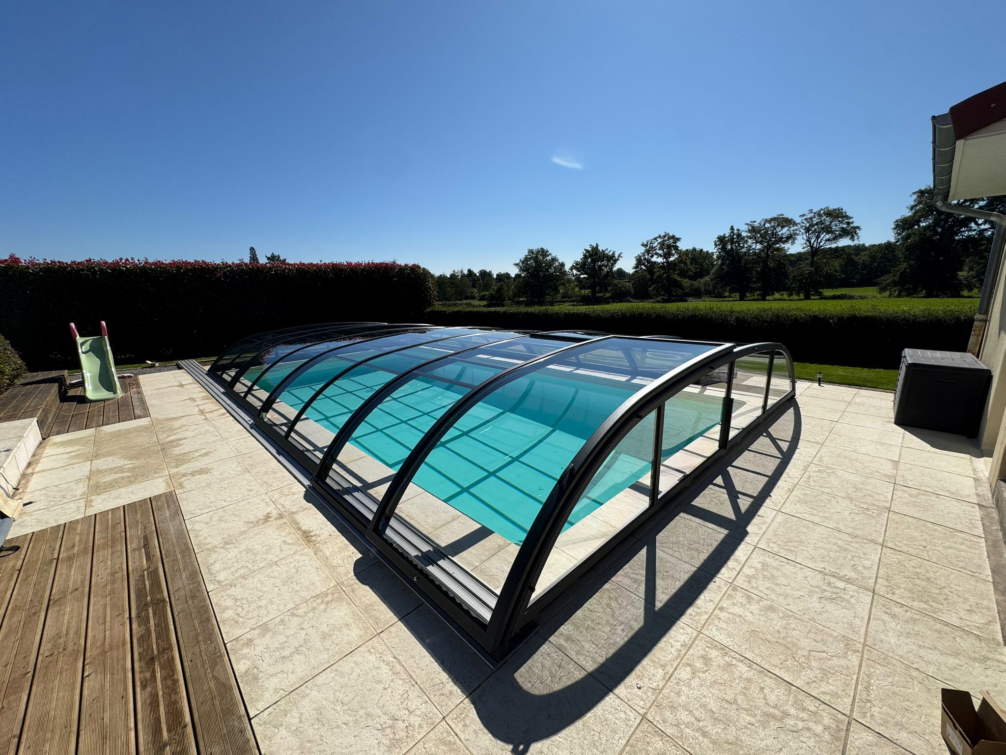 Abri de piscine bas thermo Abri de piscine bas thermo