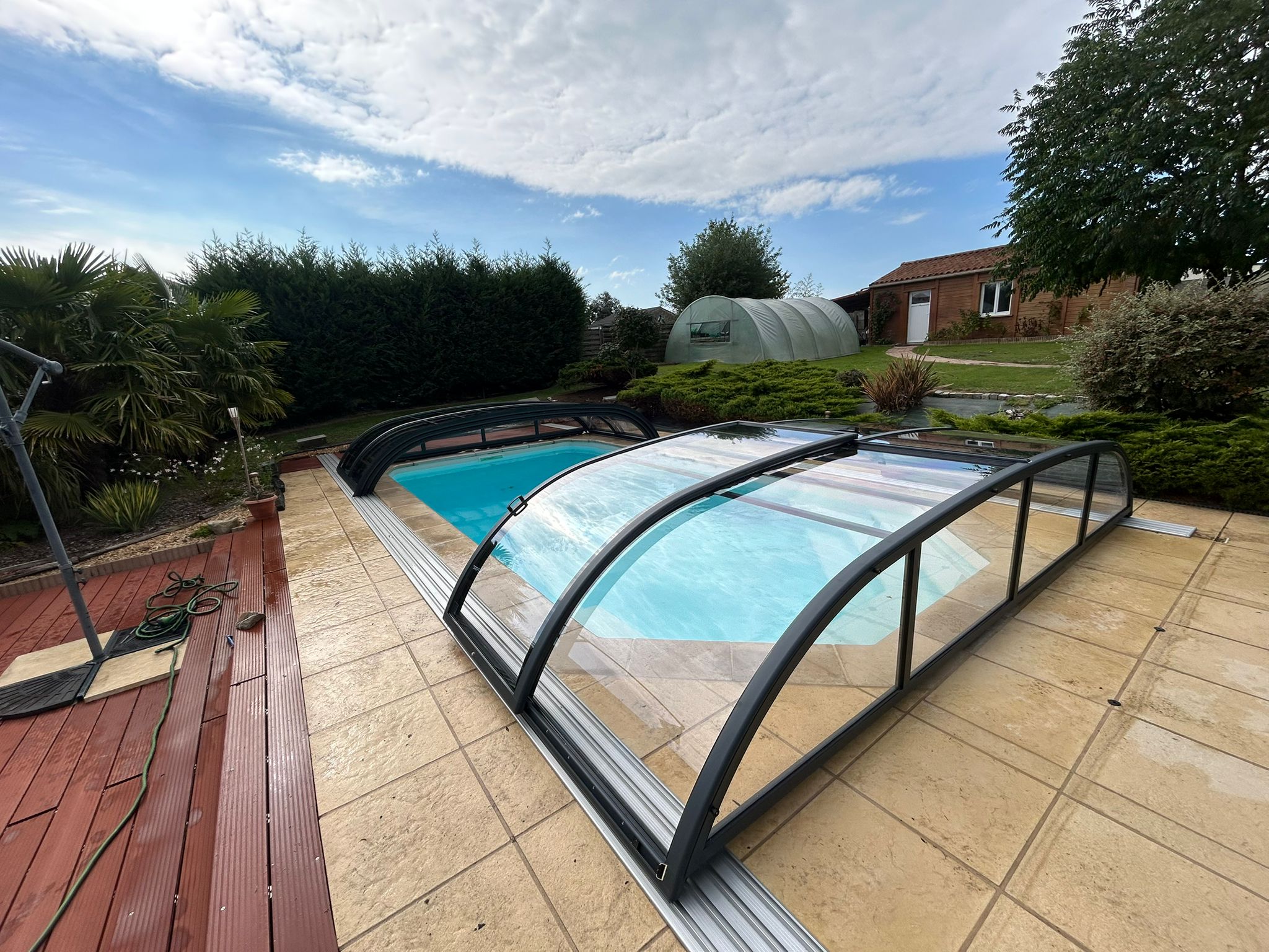 Abri de piscine bas thermo Abri de piscine bas thermo