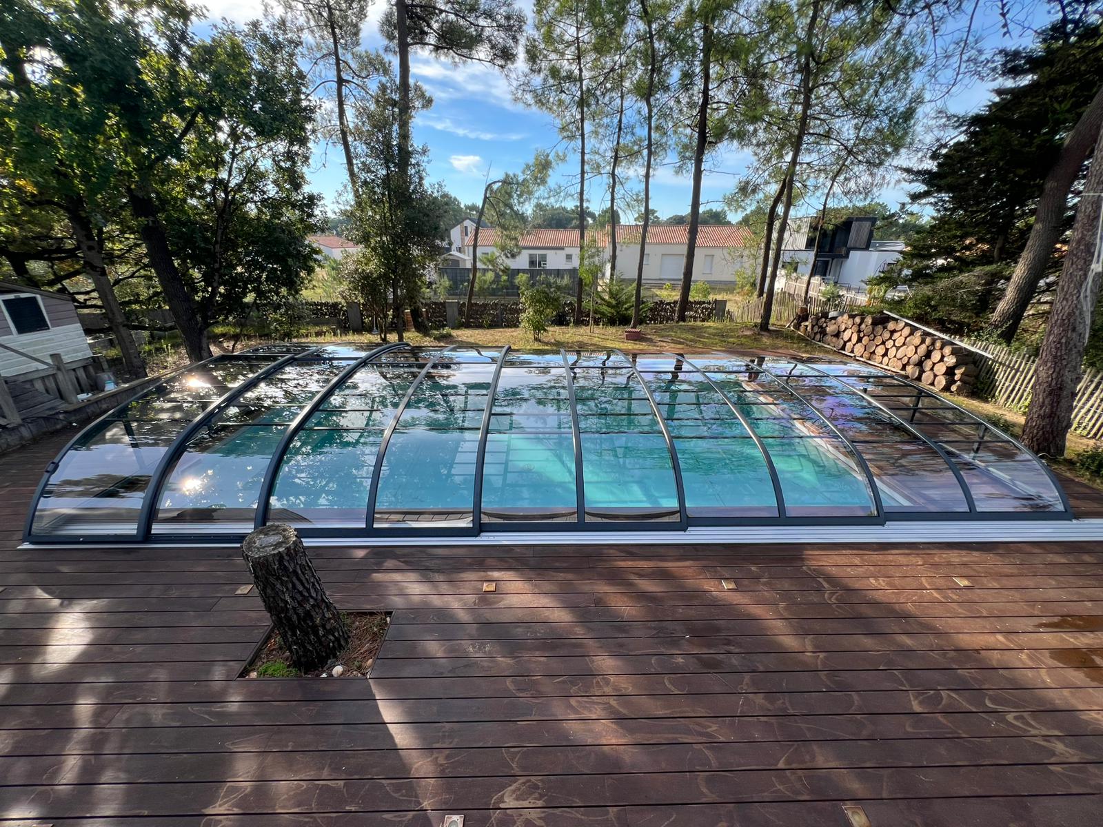 Abri de piscine bas thermo Abri de piscine bas thermo