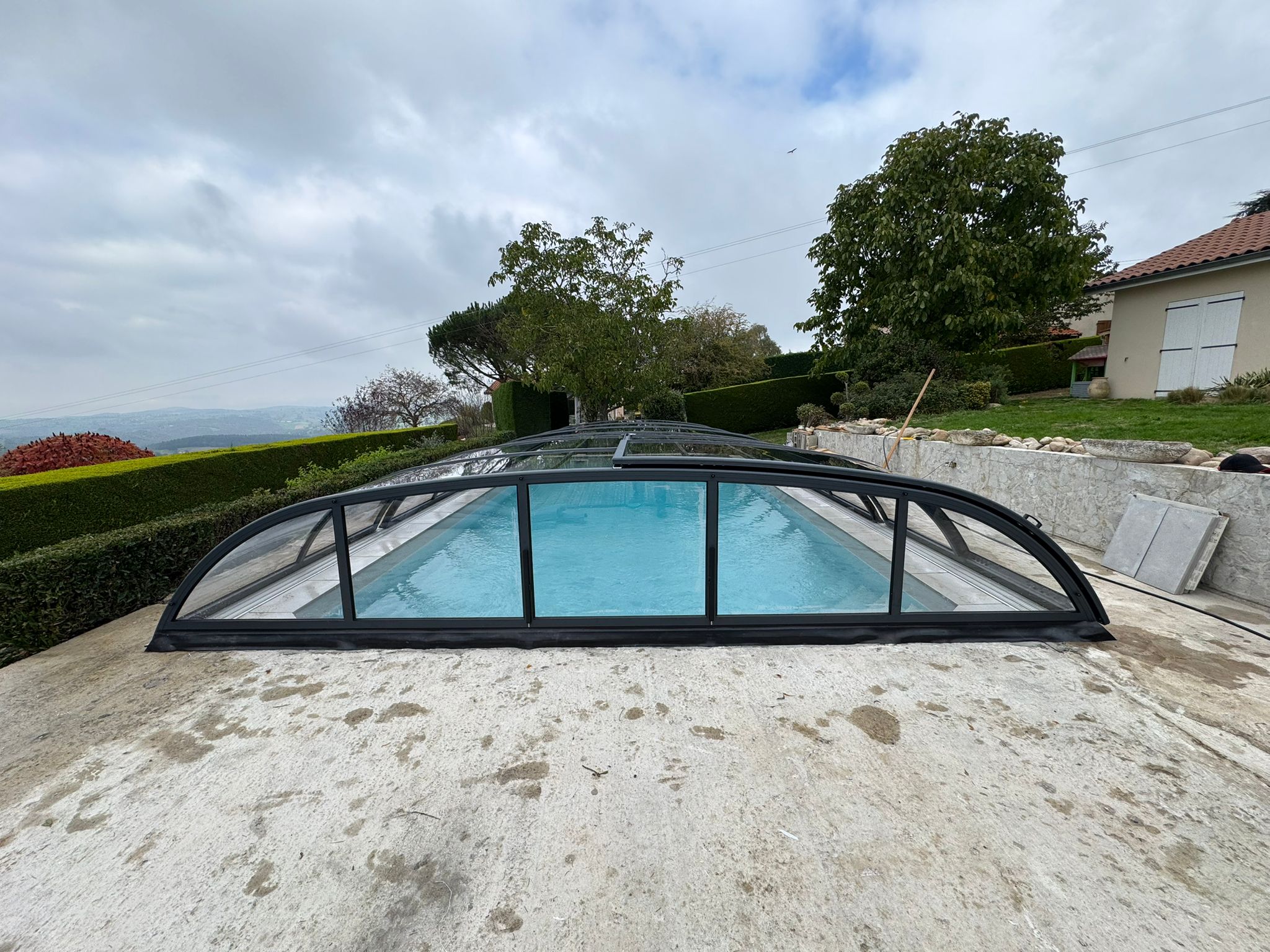 Abri de piscine bas thermo Abri de piscine bas thermo