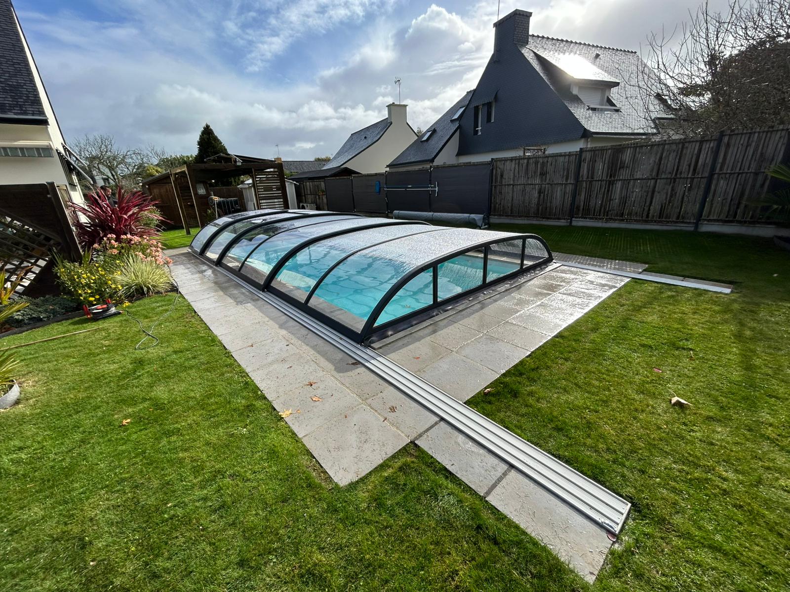 Abri de piscine bas thermo Abri de piscine bas thermo