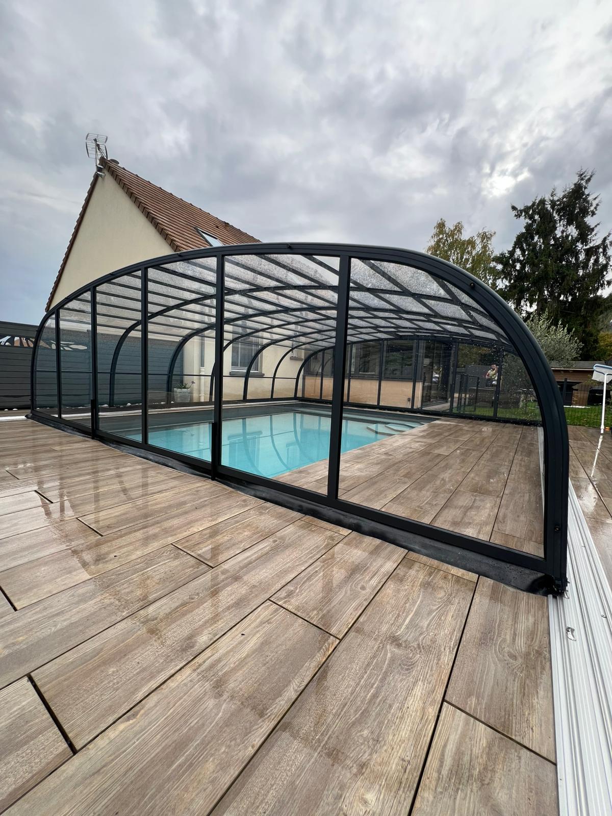 Abri de piscine mi haut mini relax Abri de piscine mi haut mini relax